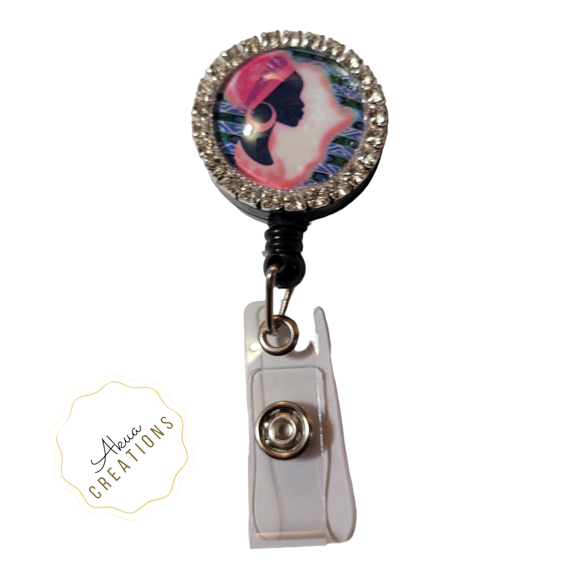 Afrocentric Woman ,African Woman, Badge Reels,Melanin,Badge,Afro woman