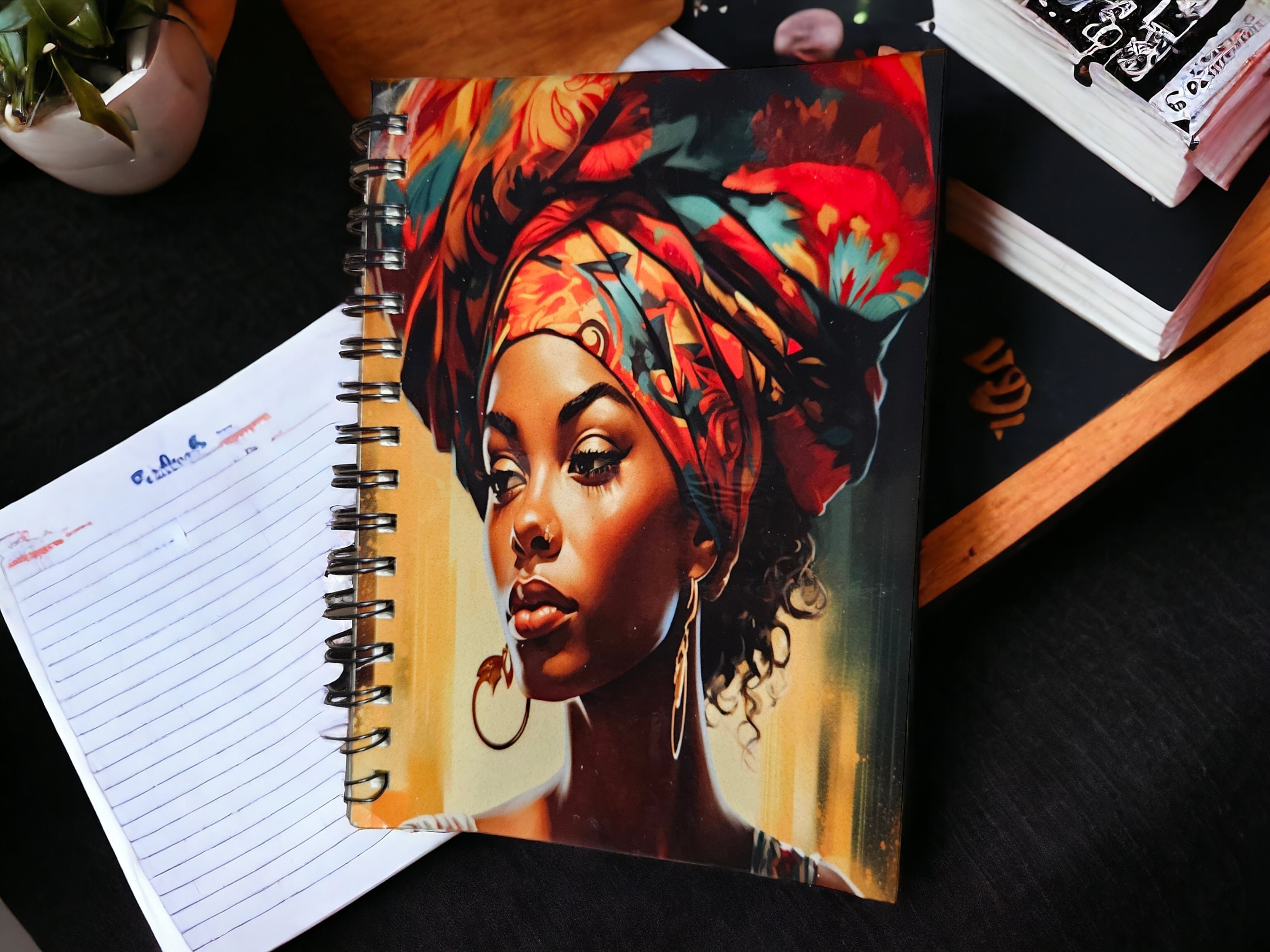 Afrocentric Handmade A6 Pocket Notebook,Black Girl Magic