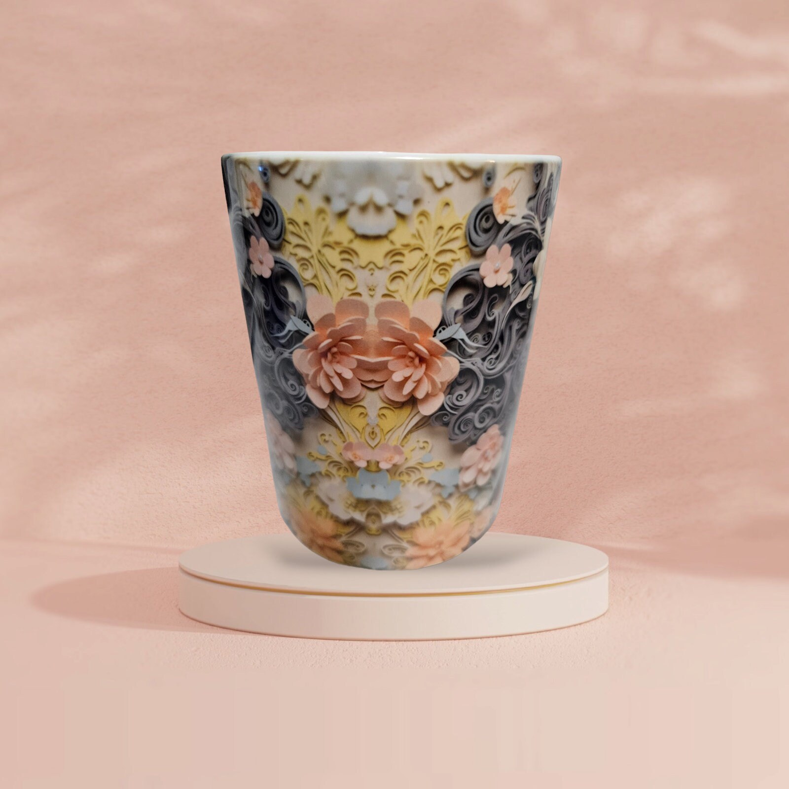 Sip in Style: 3D Afrocentric Elegance Mug - Elevate Your Coffee Experience!", Afro American Coffee Mug,Black Woman Boss view 2