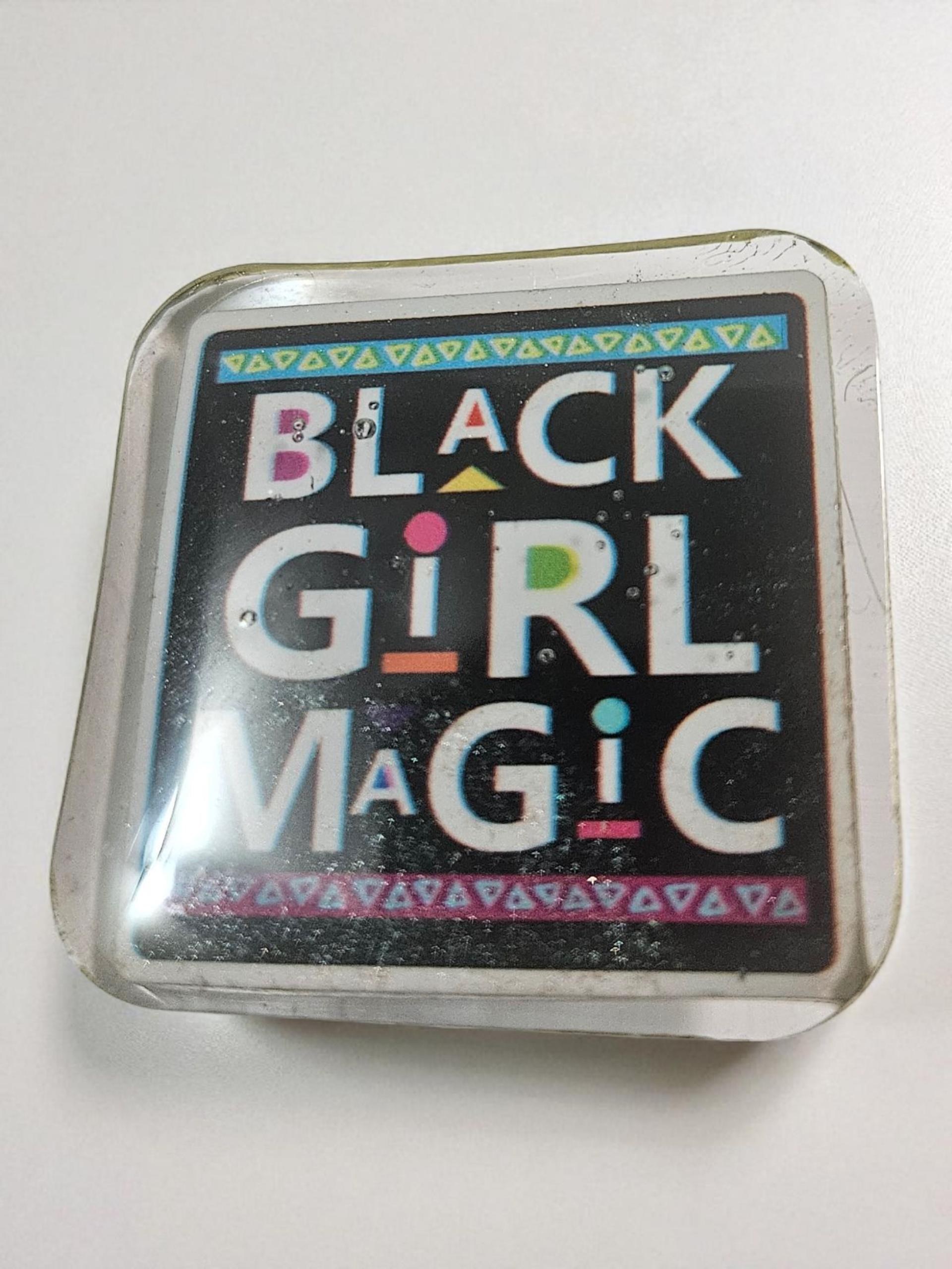 Black Girl Magic Afrocentric Resin Lapel Pin view 3
