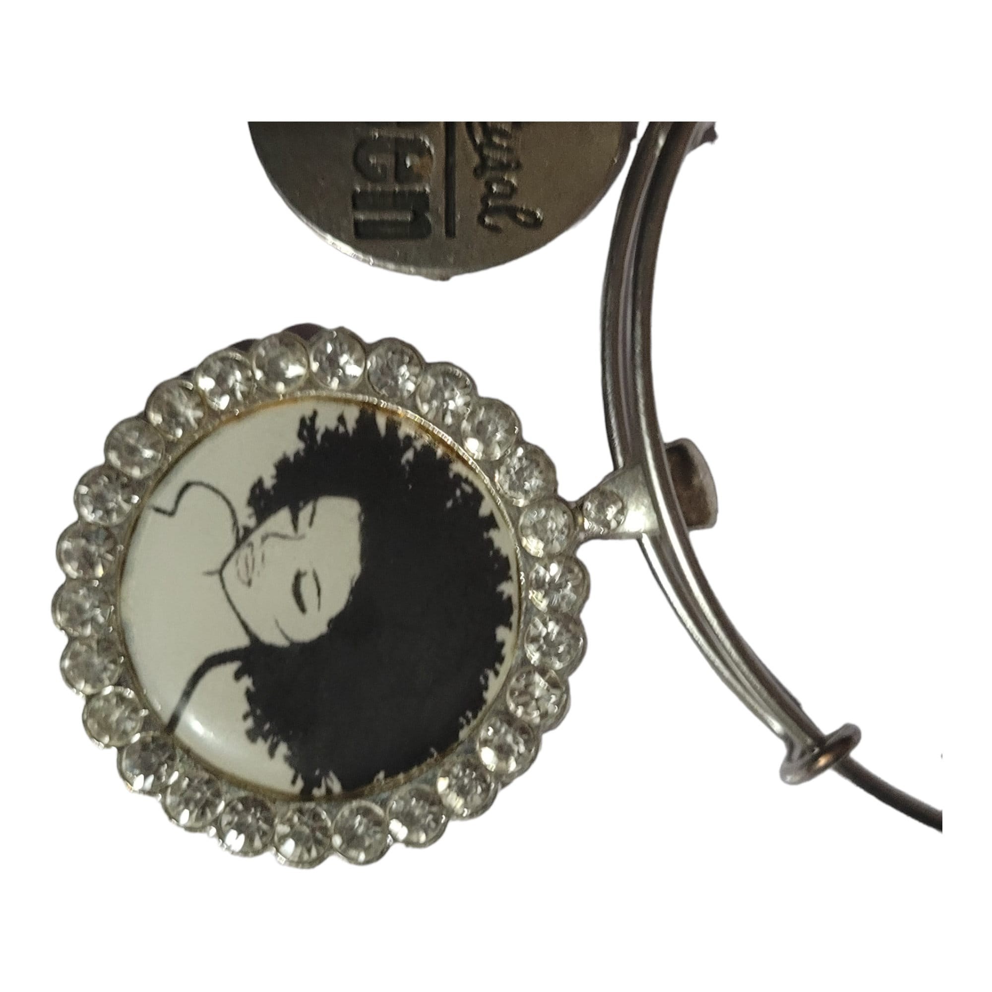 Adjustable African Charm Bracelet _Melanin Magic , Stainless Steel Adjustable Bracelet