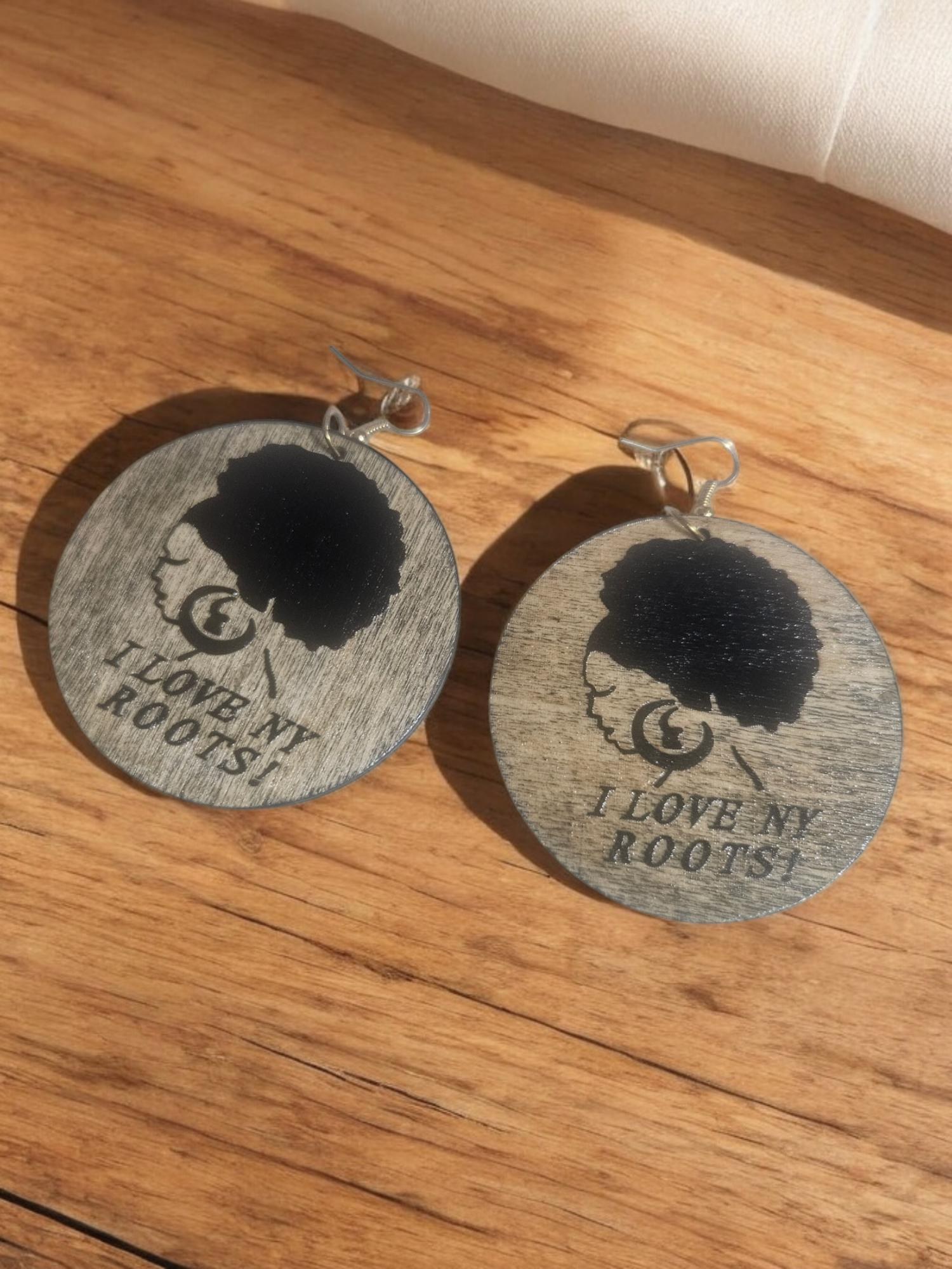 I love my Roots Wood Earring Wood Queen Hoop Earrings, Hoop Earrings, Dangle Earrings, Ethnic Earring view 3