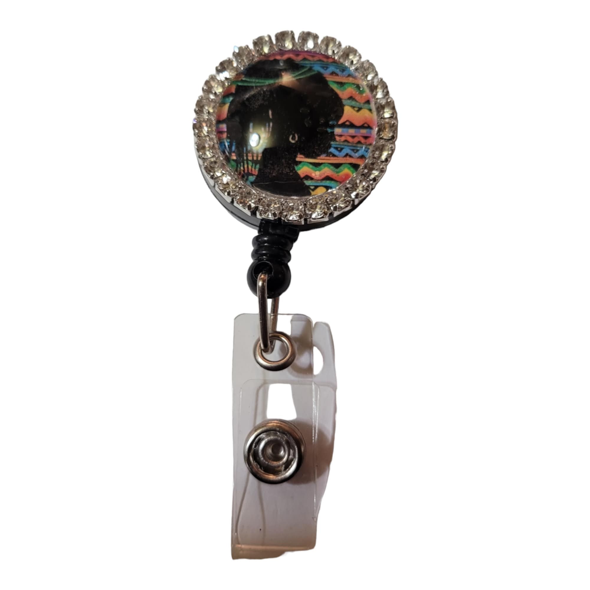 Afrocentric Woman ,African Woman, Badge Reels,Melanin,Badge,Afro woman