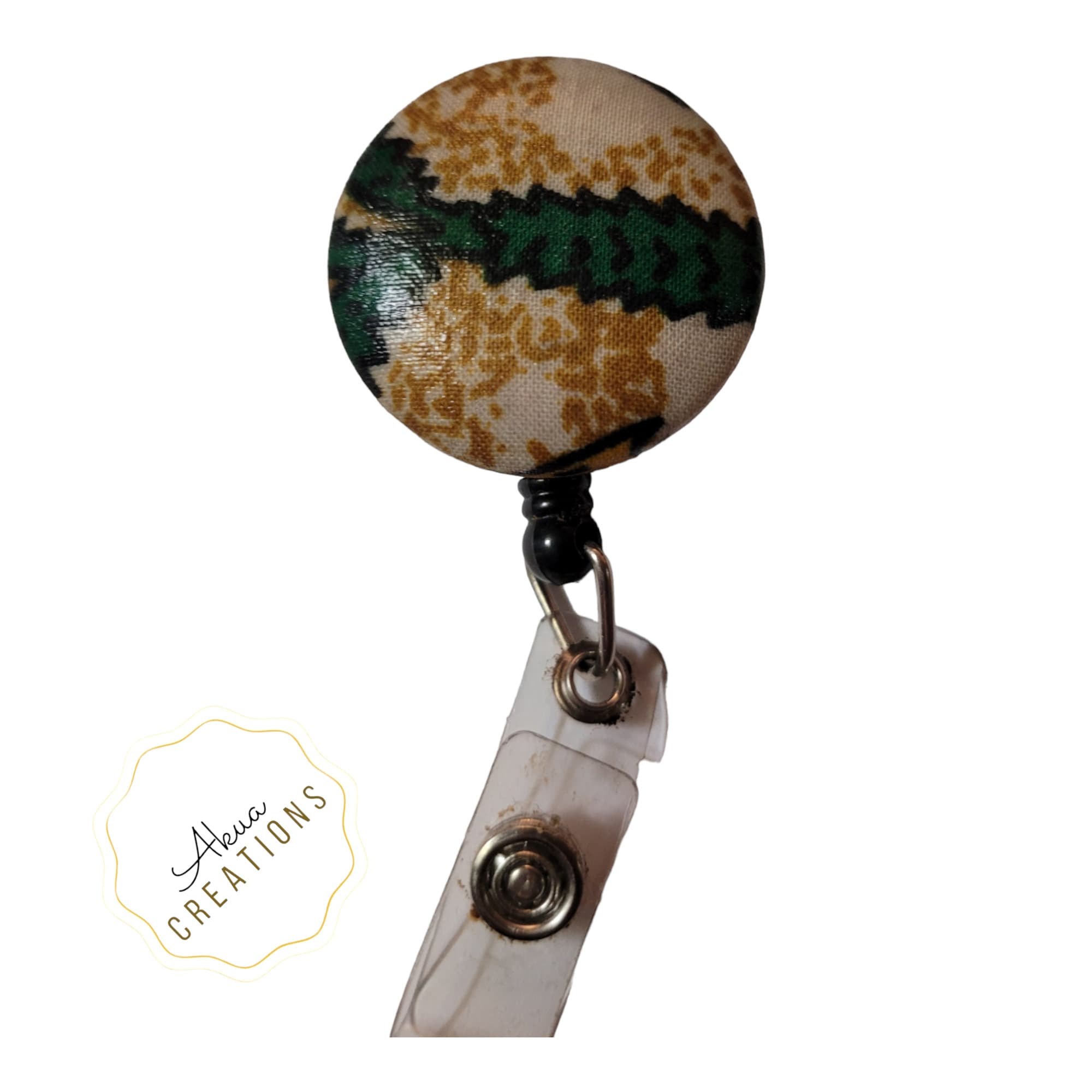 Afrocentric Fabric Badge Reels,Melanin,Badge,Afro woman