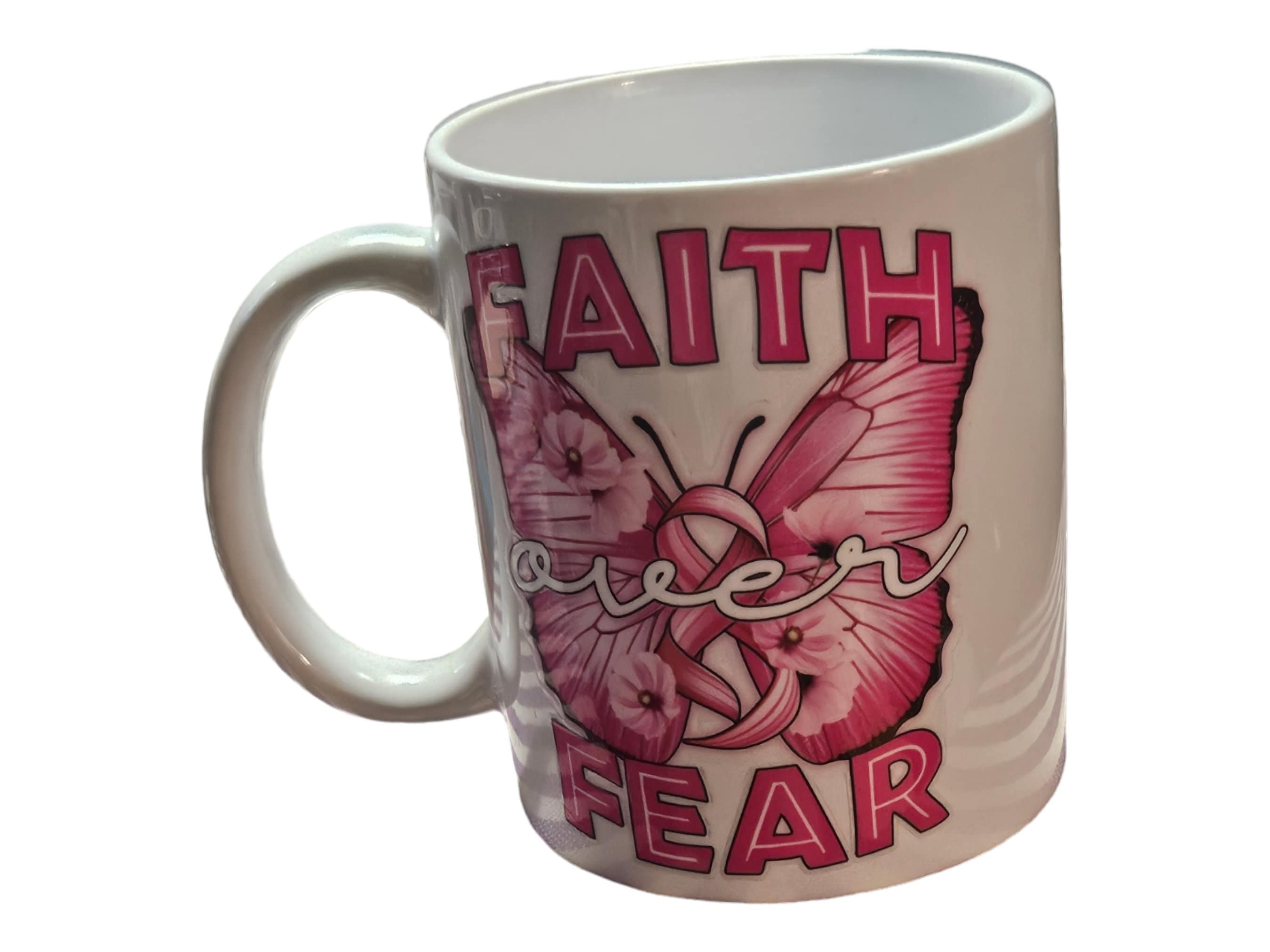 Faith over Fear Coffee Mug Melanin Queen,Afrocentric Coffee Mug, Afro American Coffee Mug,Black Woman Boss