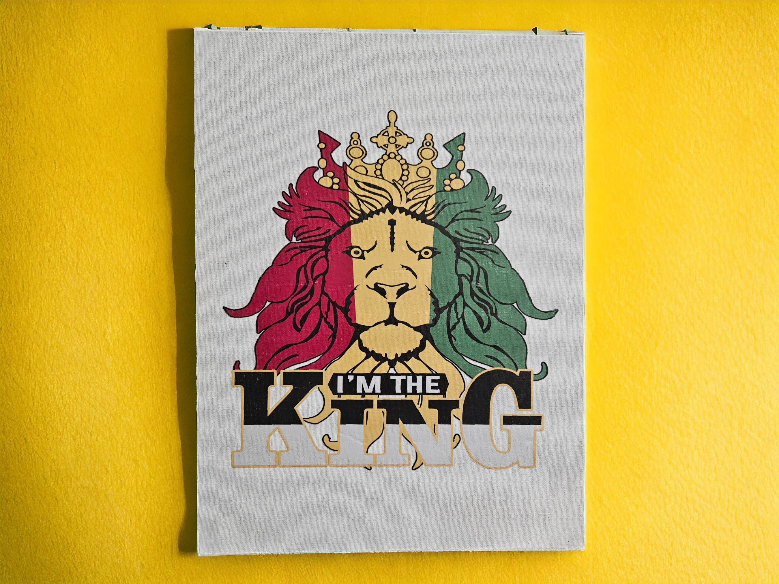 Afrocentric canvas Art,KING A celebration of identity and love,Black King