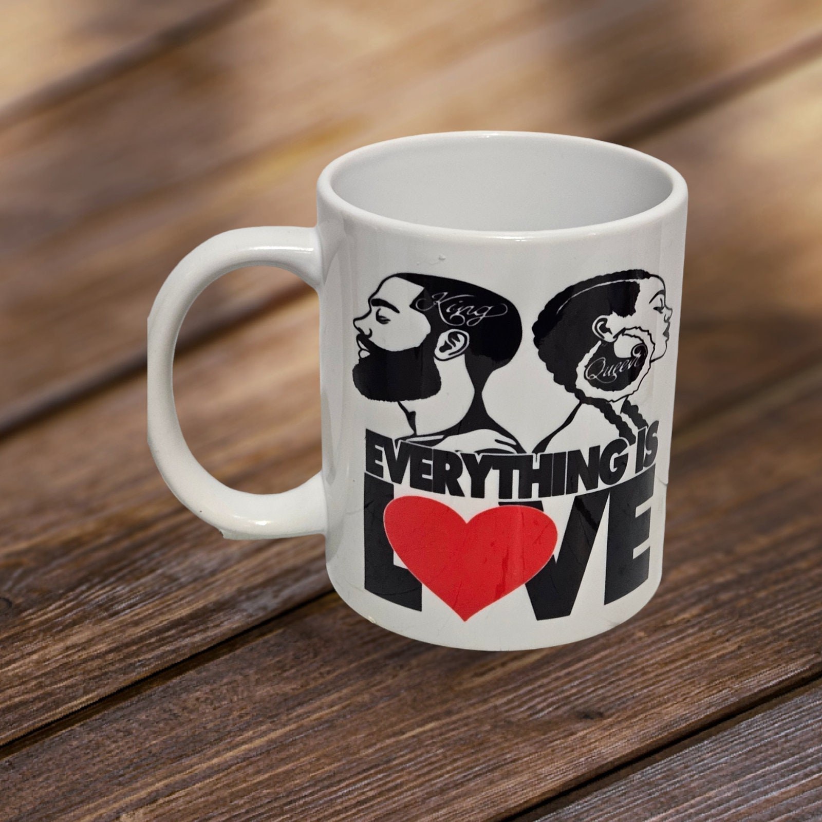 Everything Love Afrocentric Couple Coffee Mug, Afro American Coffee Mug,Black Woman Boss,Sublimation