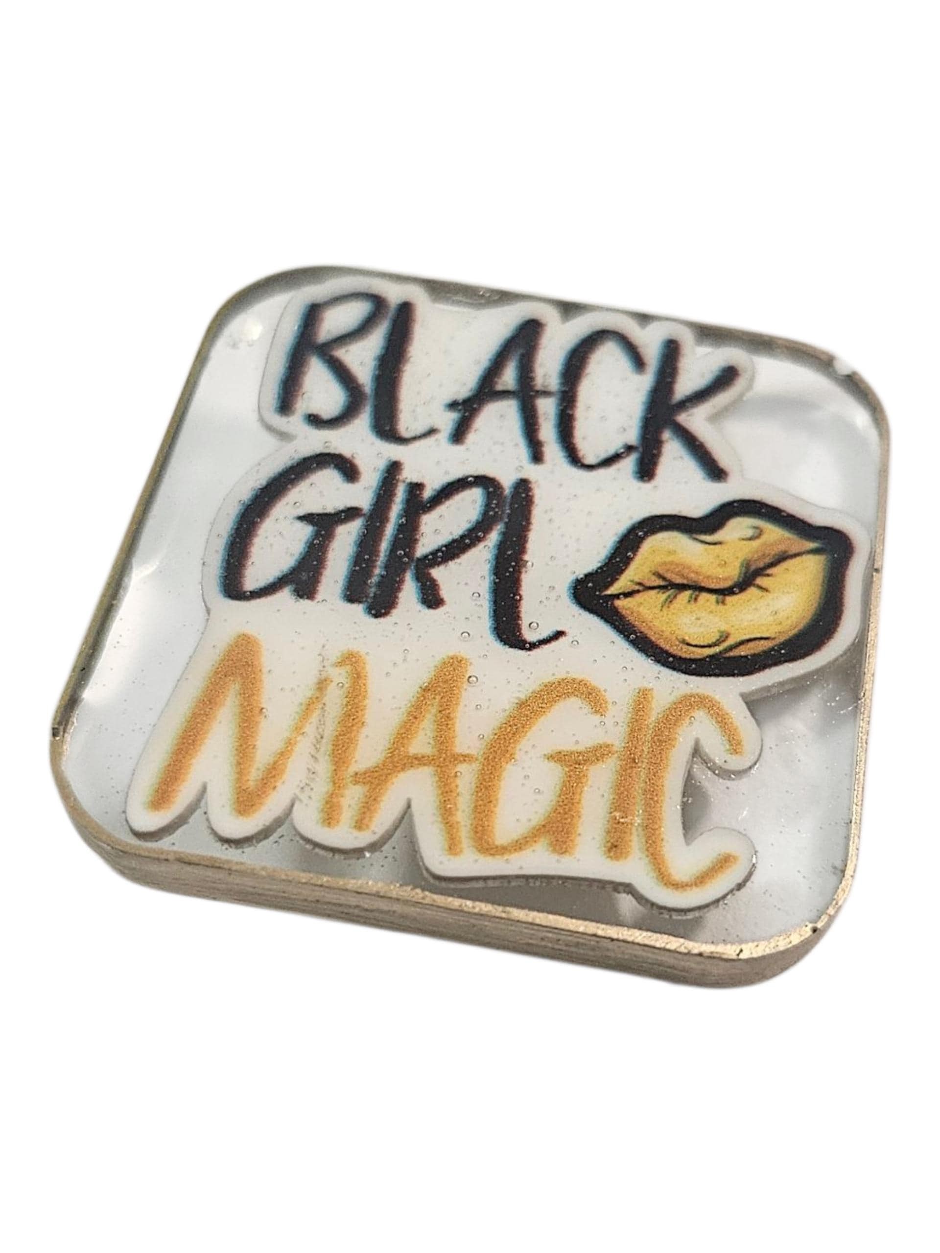 Black Girl Magic Afrocentric Resin Lapel Pin view 2