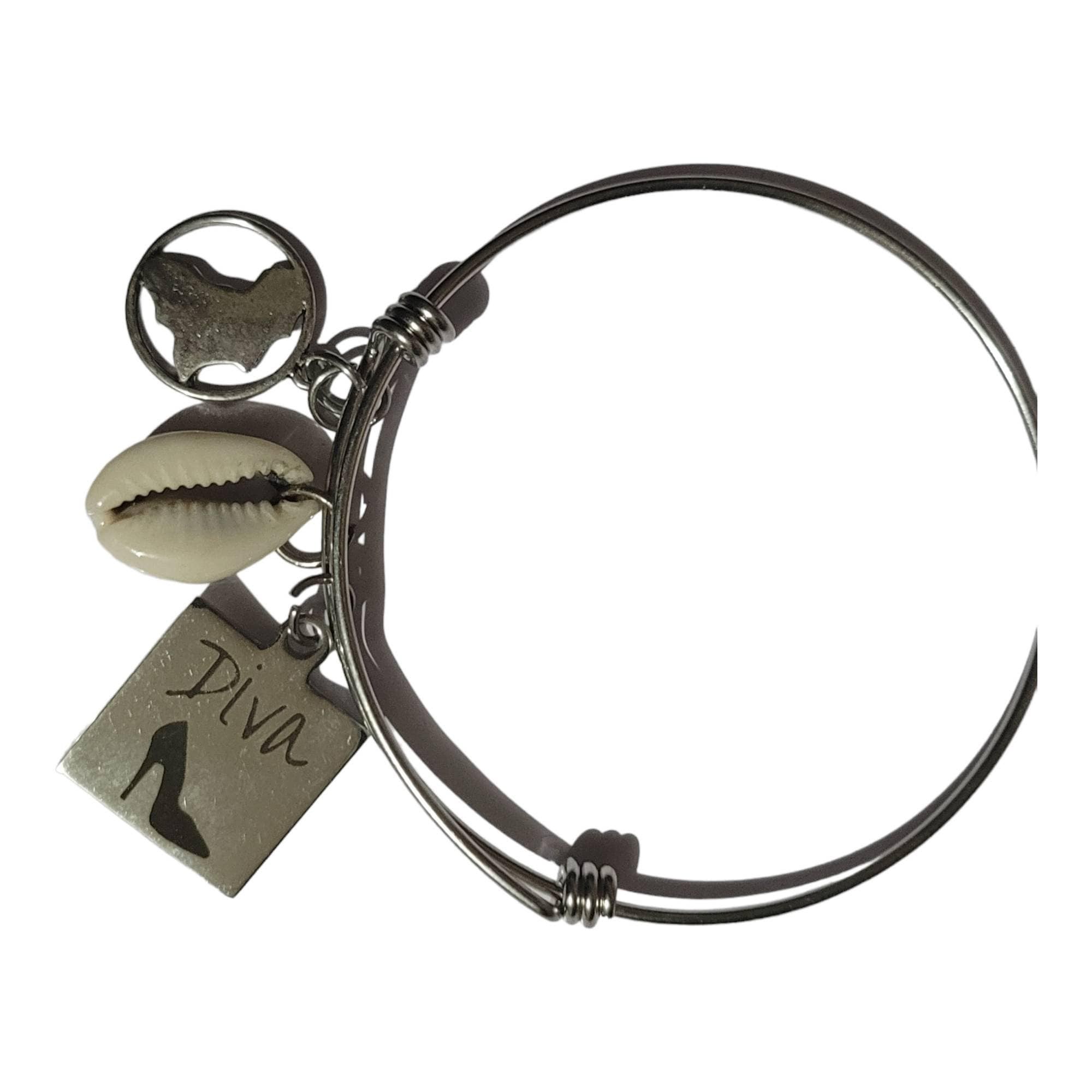 African Charm Bracelet,Diva charm view 2
