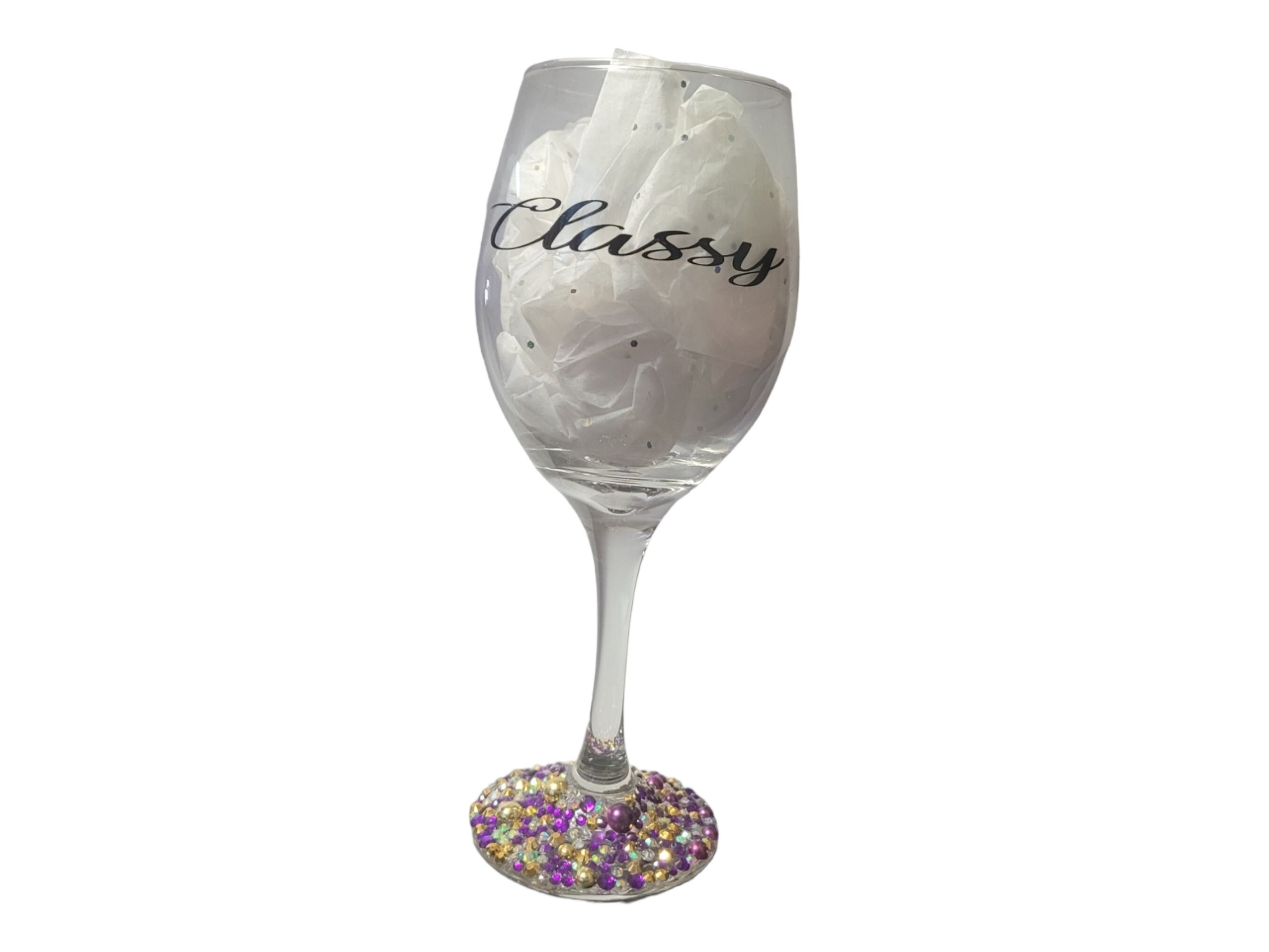 Classy Bling Wine Glass,