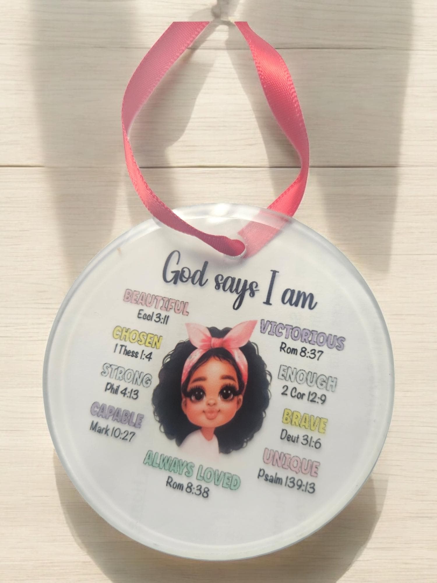 Handcrafted Glass Christmas Ornaments - Unique Holiday Decorations Afro American Christmas ornament view 4