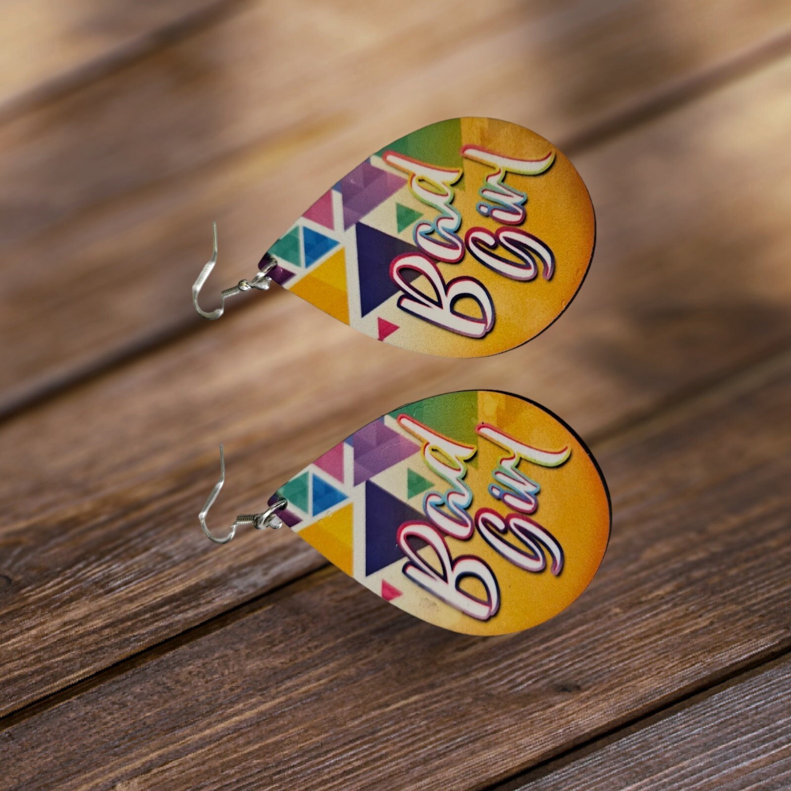 Bad Girl Afrocentric Dangle Earrings, Black Girl Magic view 2