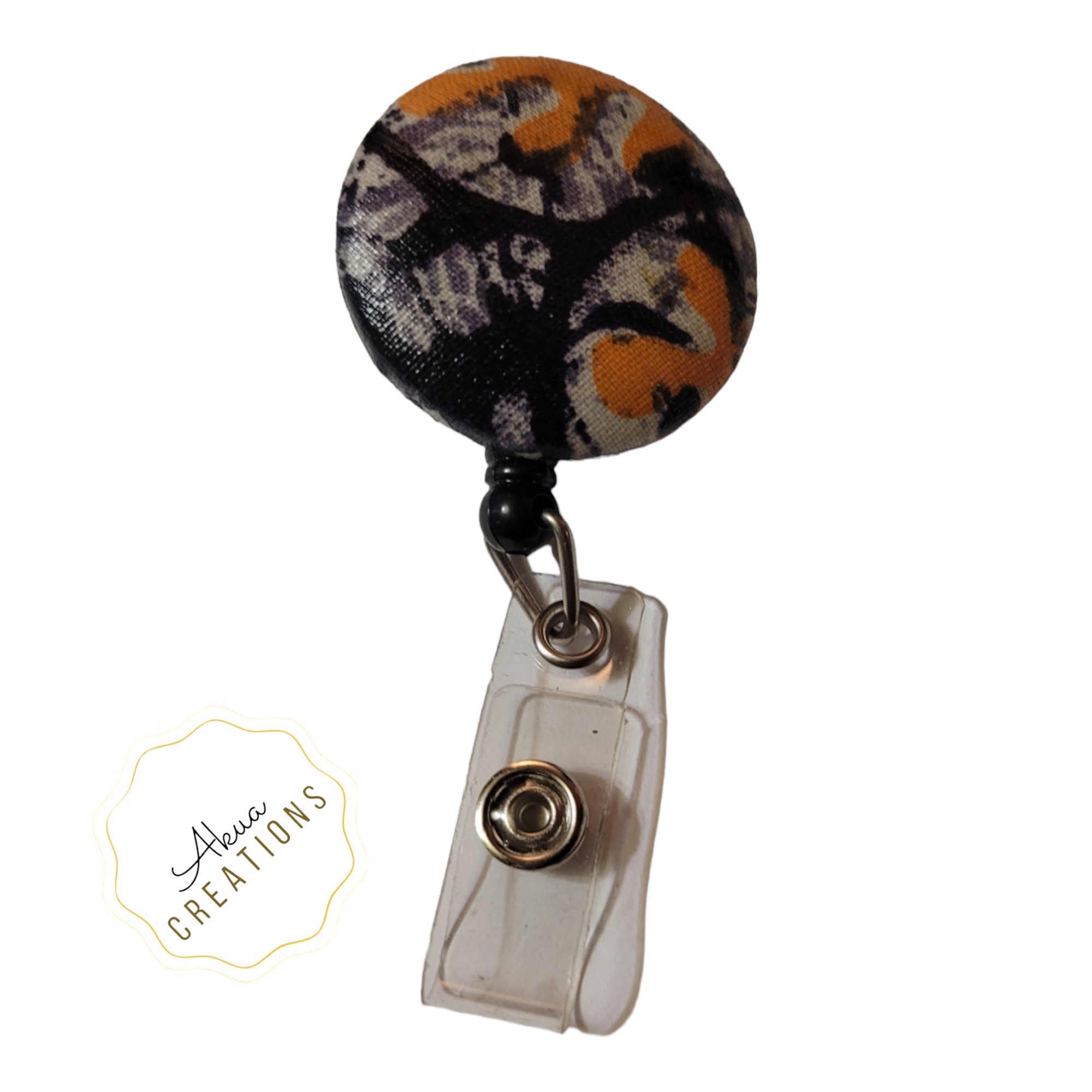 Afrocentric Fabric Badge Reels,Melanin,Badge,Afro woman