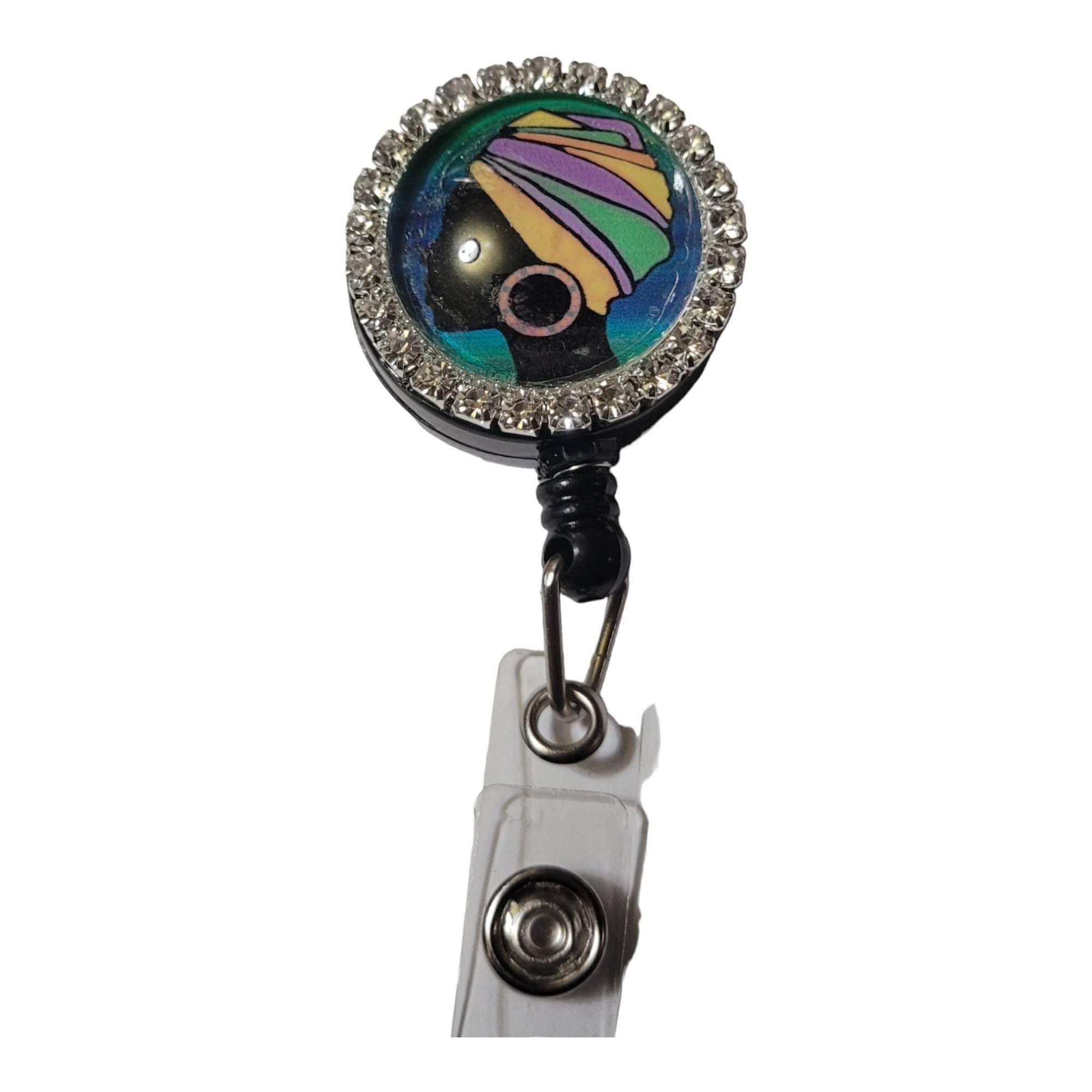 Afro woman Badge Reel,African Woman, Badge Reels,Melanin,Badge,Afro woman