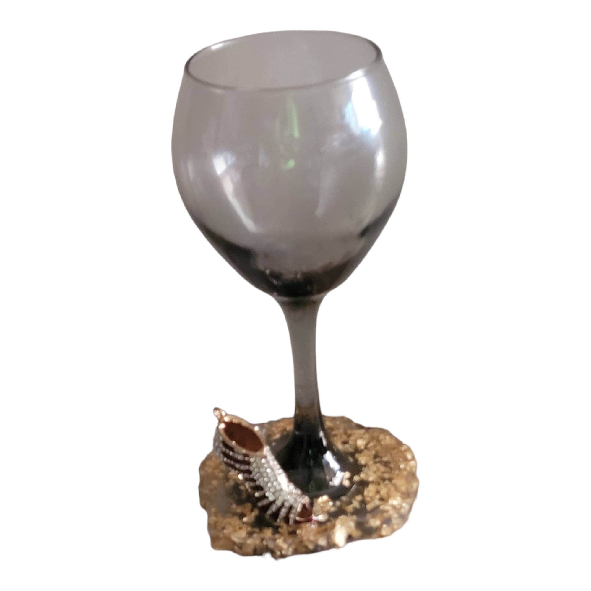 Bling Stemless Wine Glass, Black Woman Afrocentric Gift, Melanin Wine Glass, Birthday Gift for Her, Handmade Glitter Wine Cup