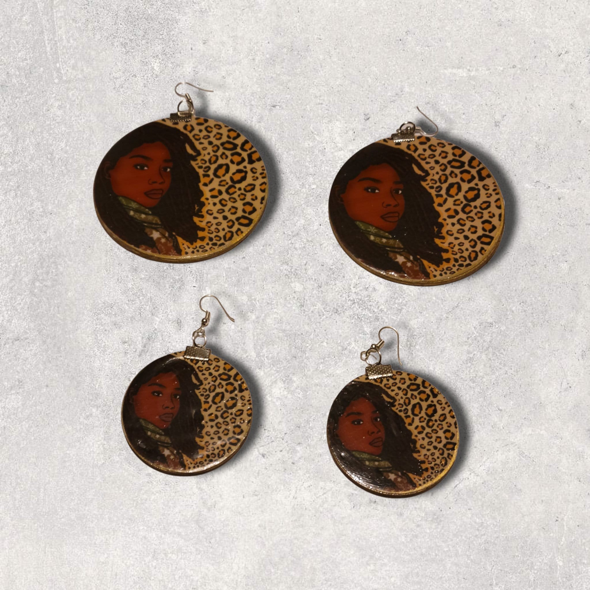 Oversized Earrings / Large Earrings / Jumbo Earrings / Lightweight Earrings/ Wood