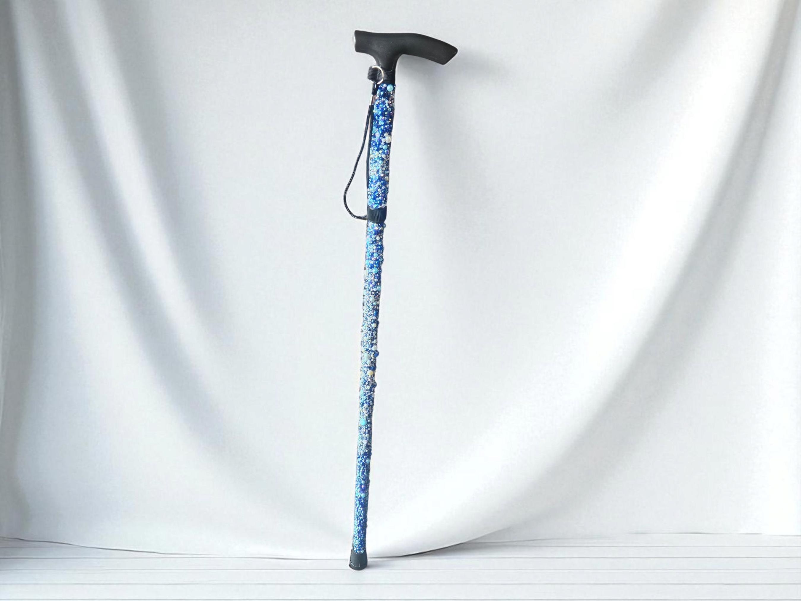 Sparkly Rhinestone Walking Cane, Foldable Fashion Accessory for Women view 3