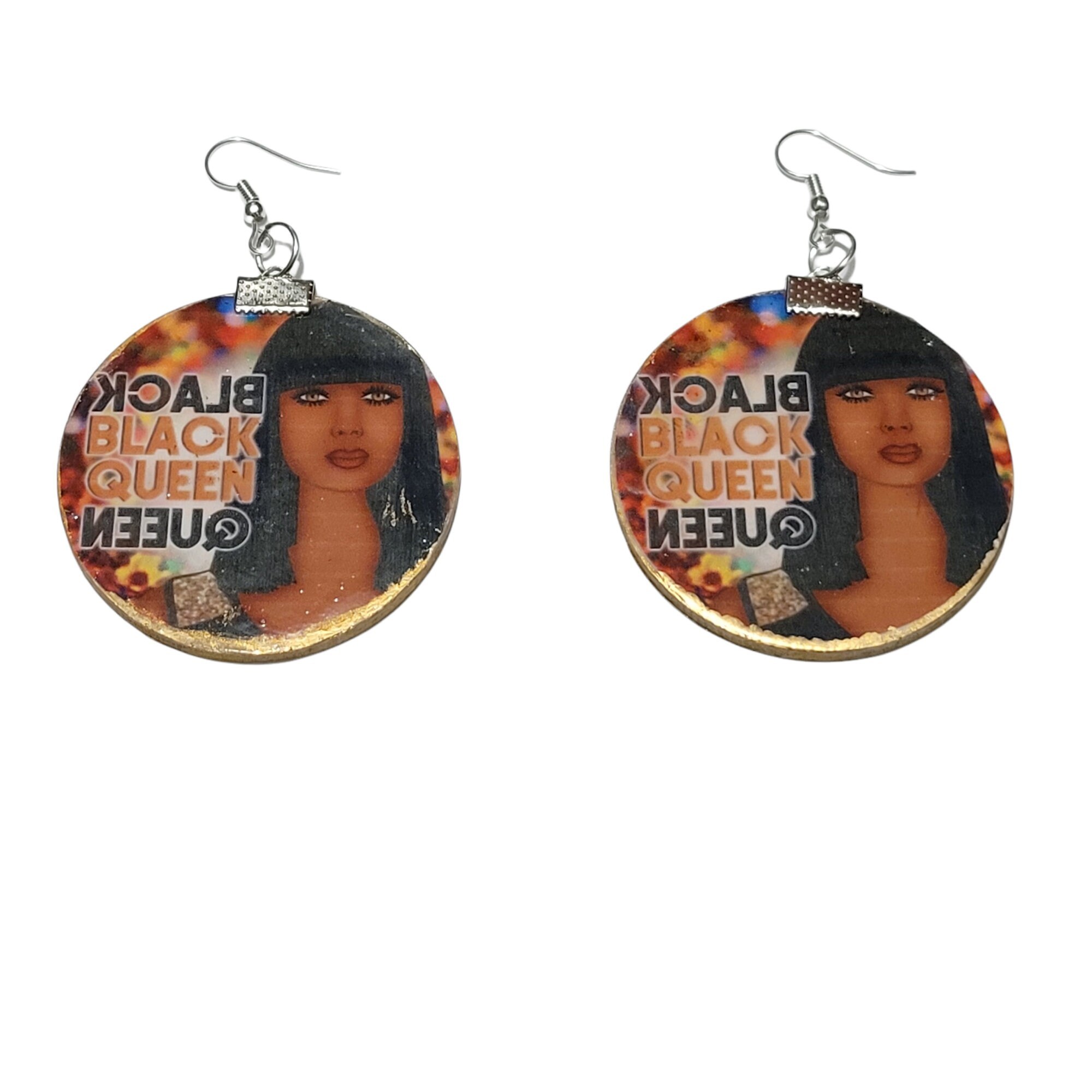 Afrocentric Statement Earrings,Oversize Earrings,Paperand Wood