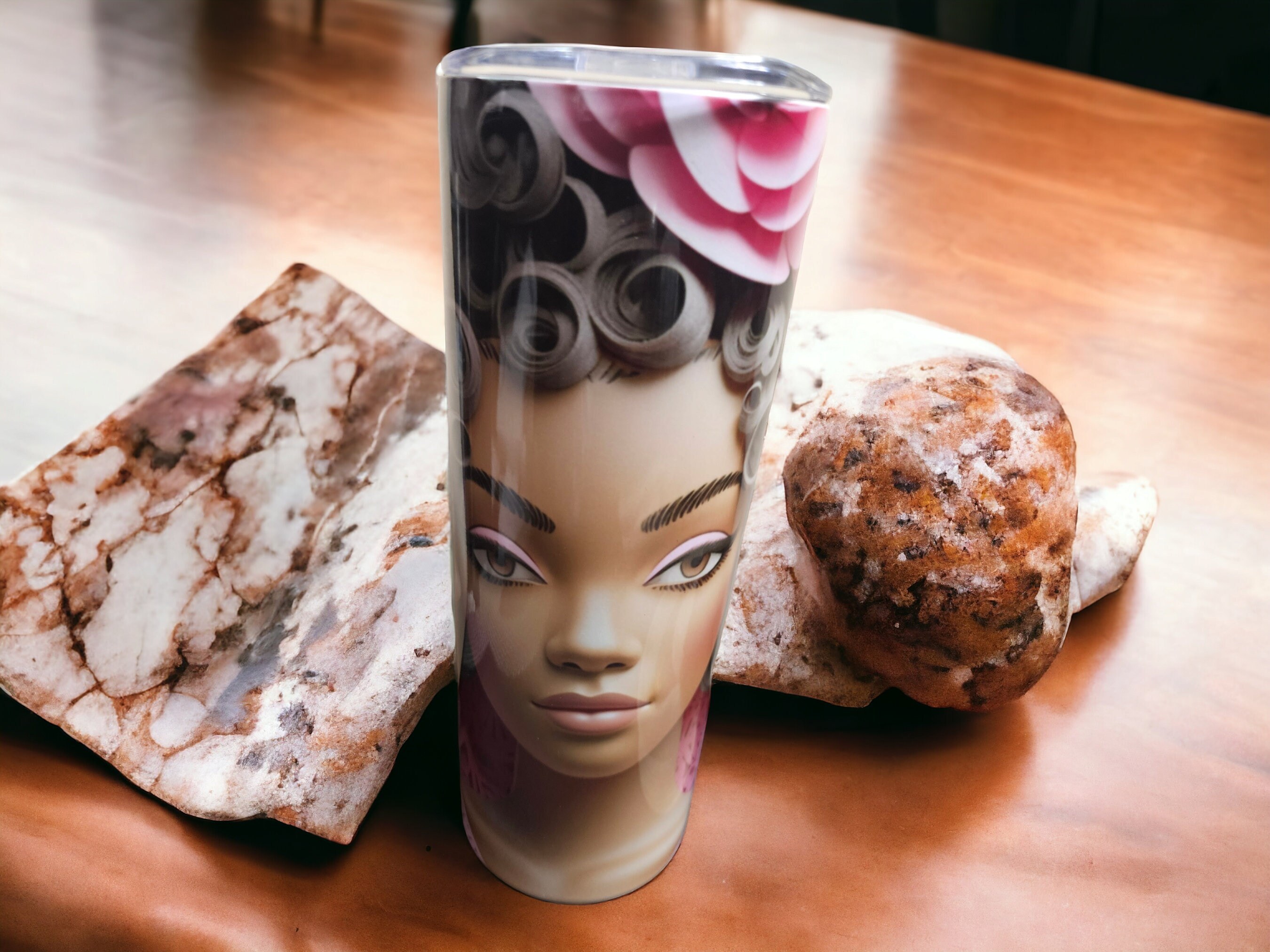 Chain Purse Floral Majesty Afrocentric Tumbler,Afrocentric Woman 20oz Tumbler