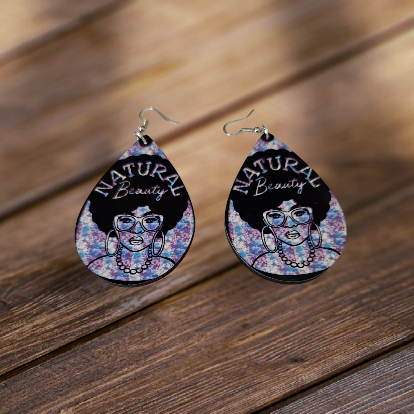 Natural Beauty ,Afrocentric earrings, African prints Black Girl Magic,Teardrop Earrings