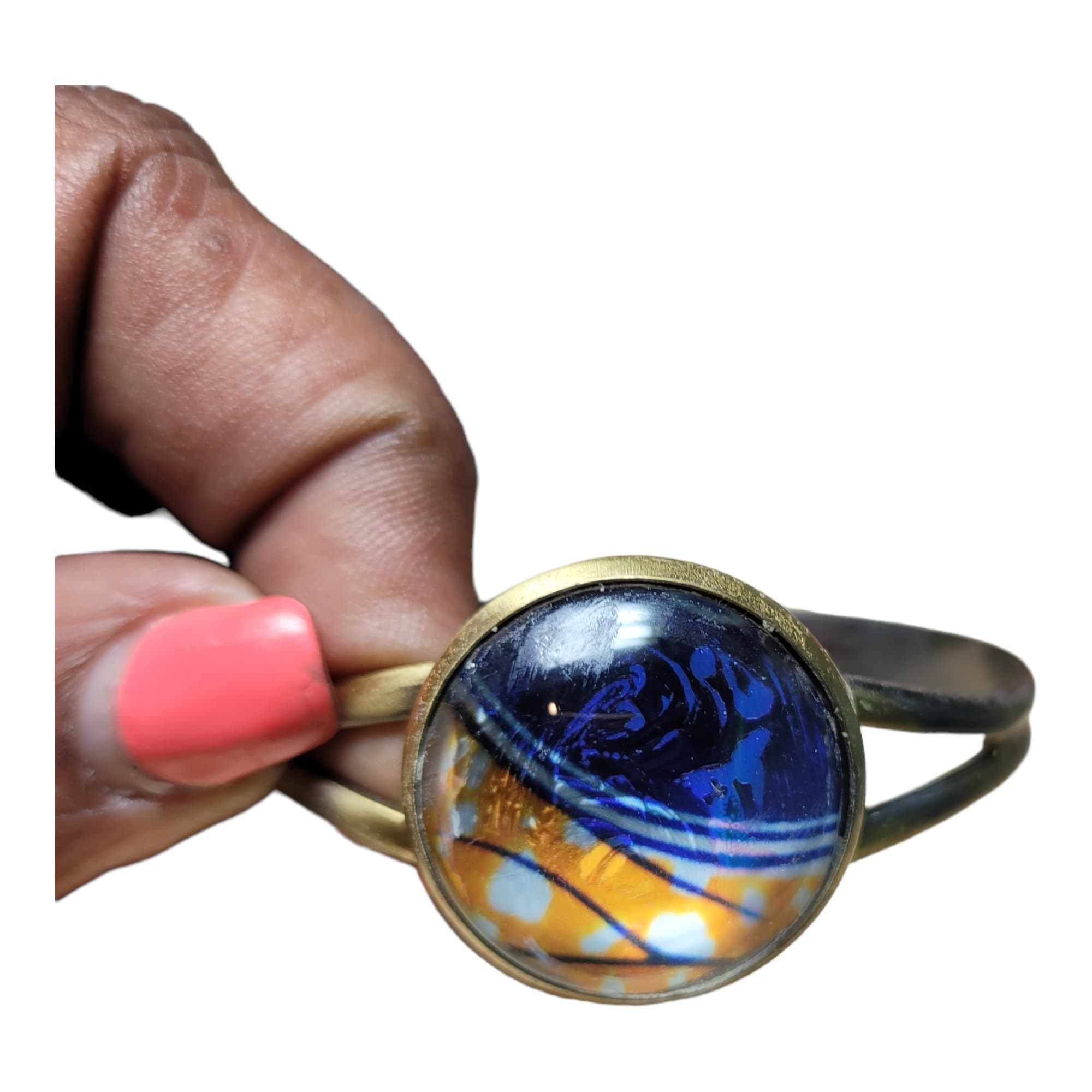 Afrocentric Brass Bracelet Free shipping