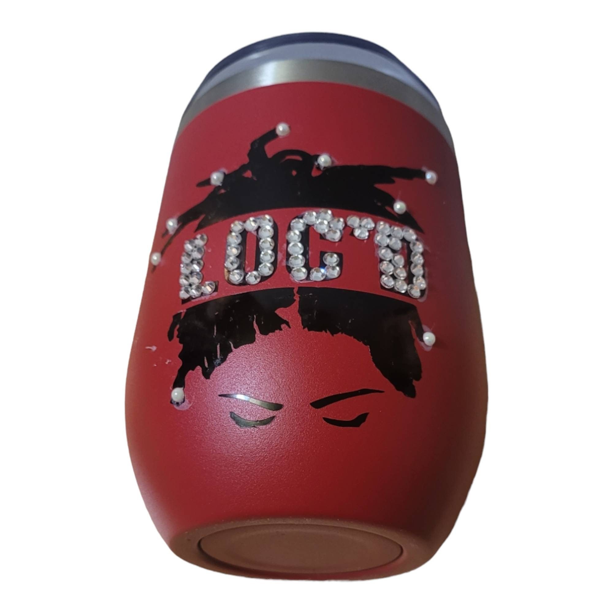 Loc'd Wine Tumber Rhinestone-Hot or Cold