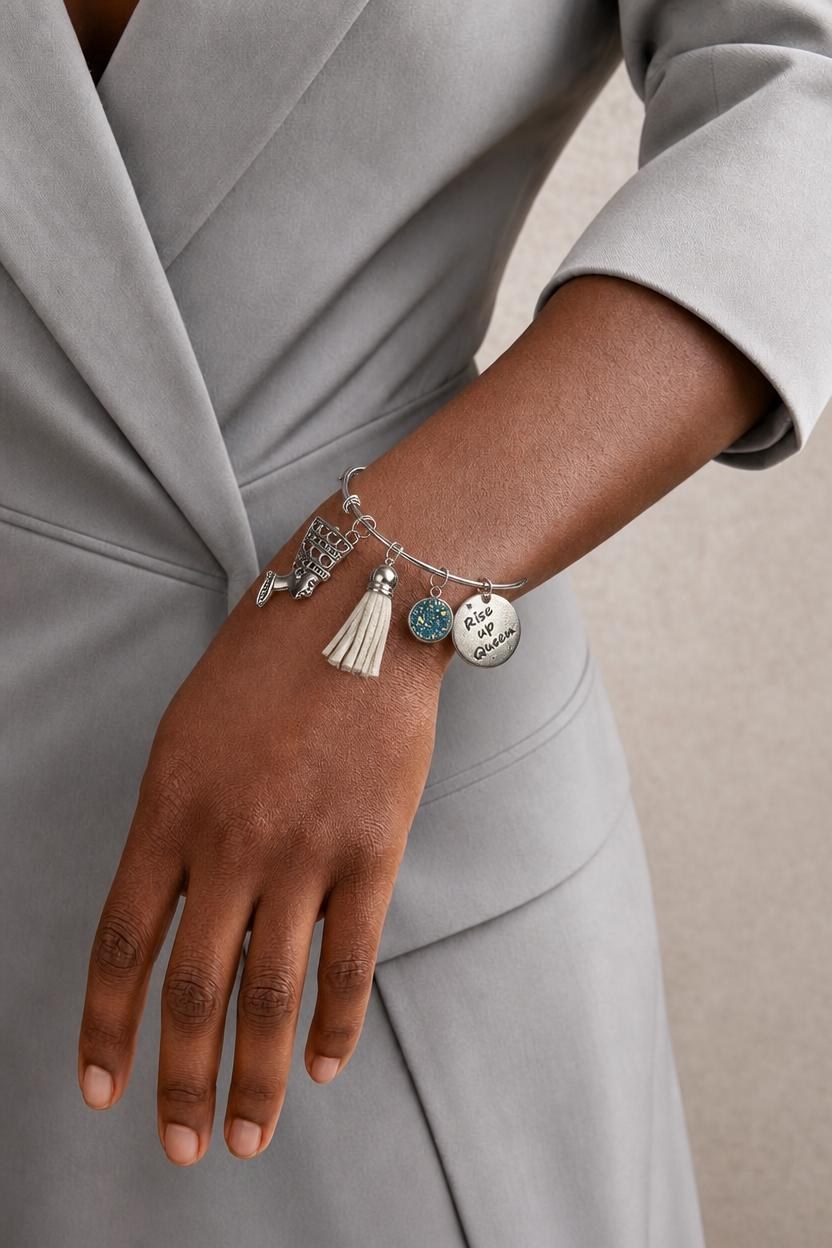 African Charm Bracelet,Rise Queen