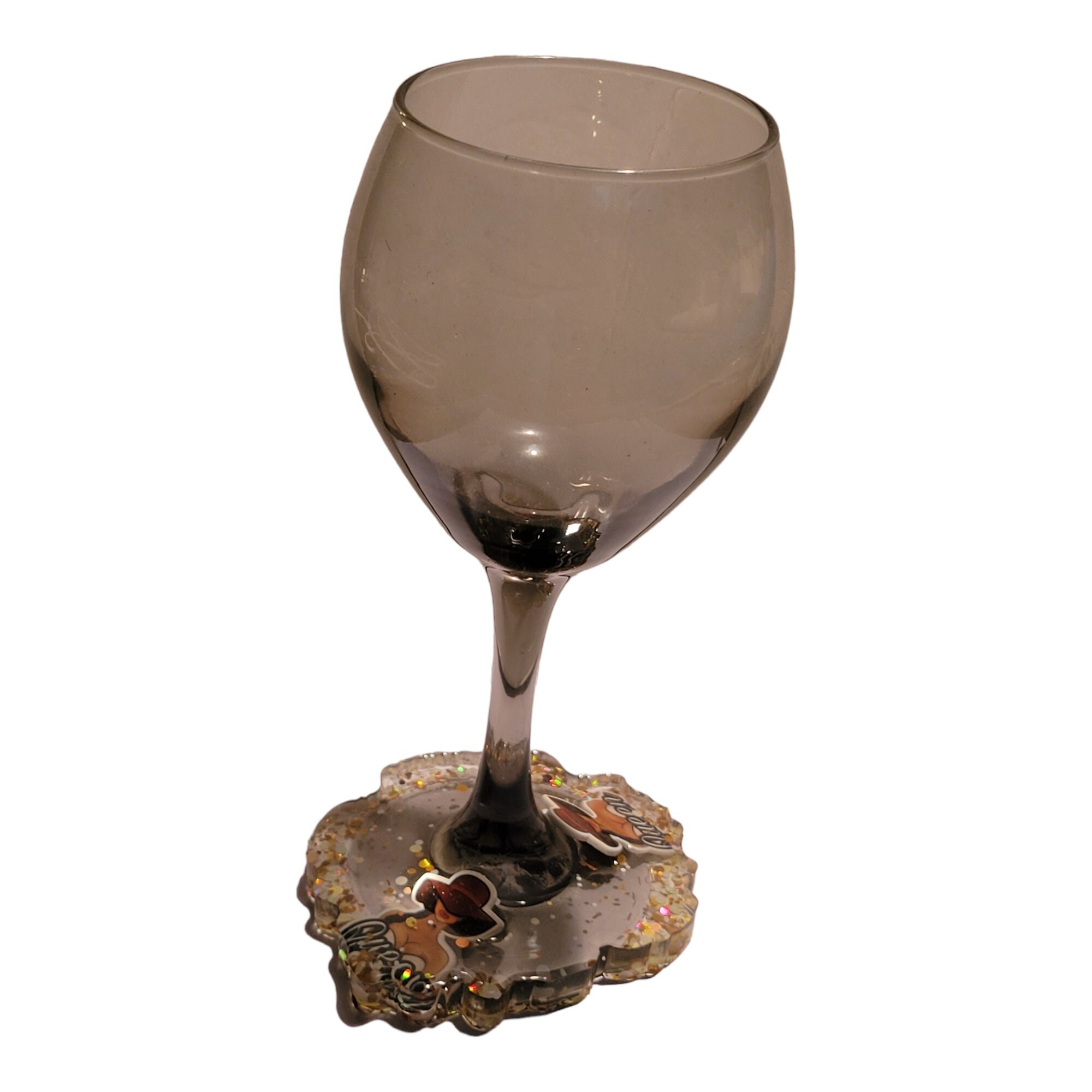 Bling Stemless Wine Glass, Black Woman Afrocentric Gift, Melanin Wine Glass, Birthday Gift for Her, Handmade Glitter Wine Cup view 2