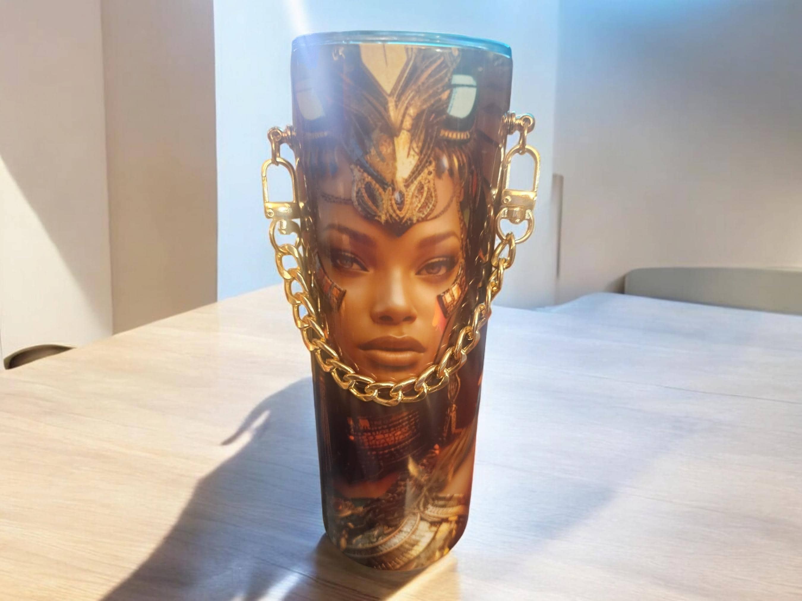 Chain Purse Afrocentric Woman 20 oz tumbler