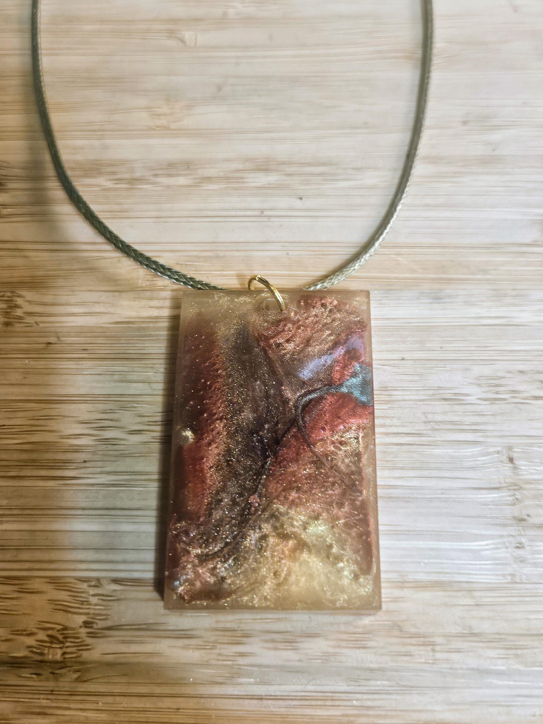 Handmade Unisex Resin Necklace view 3