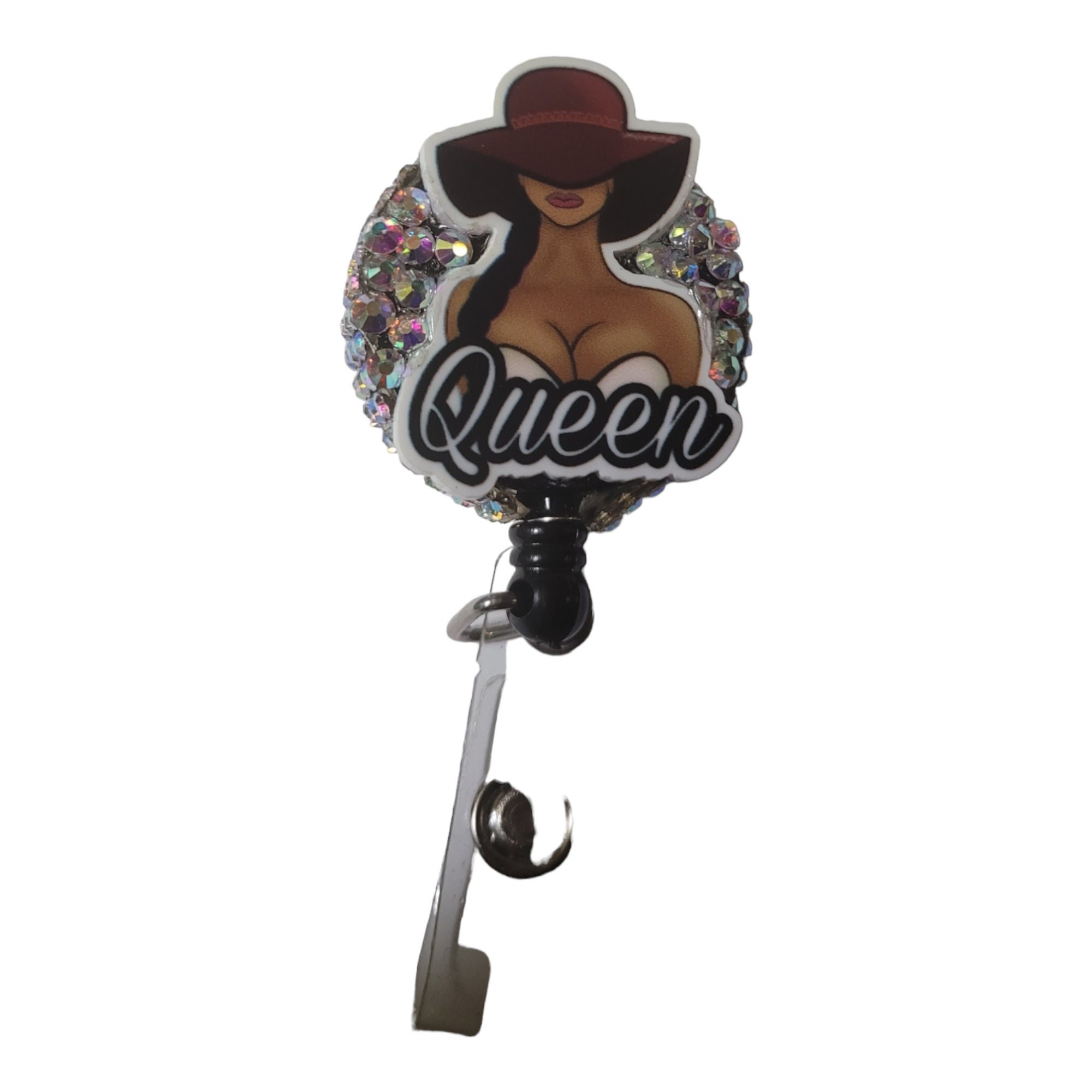Queen badge Reels woman badge reel,Black girl Magic,Melanin view 2