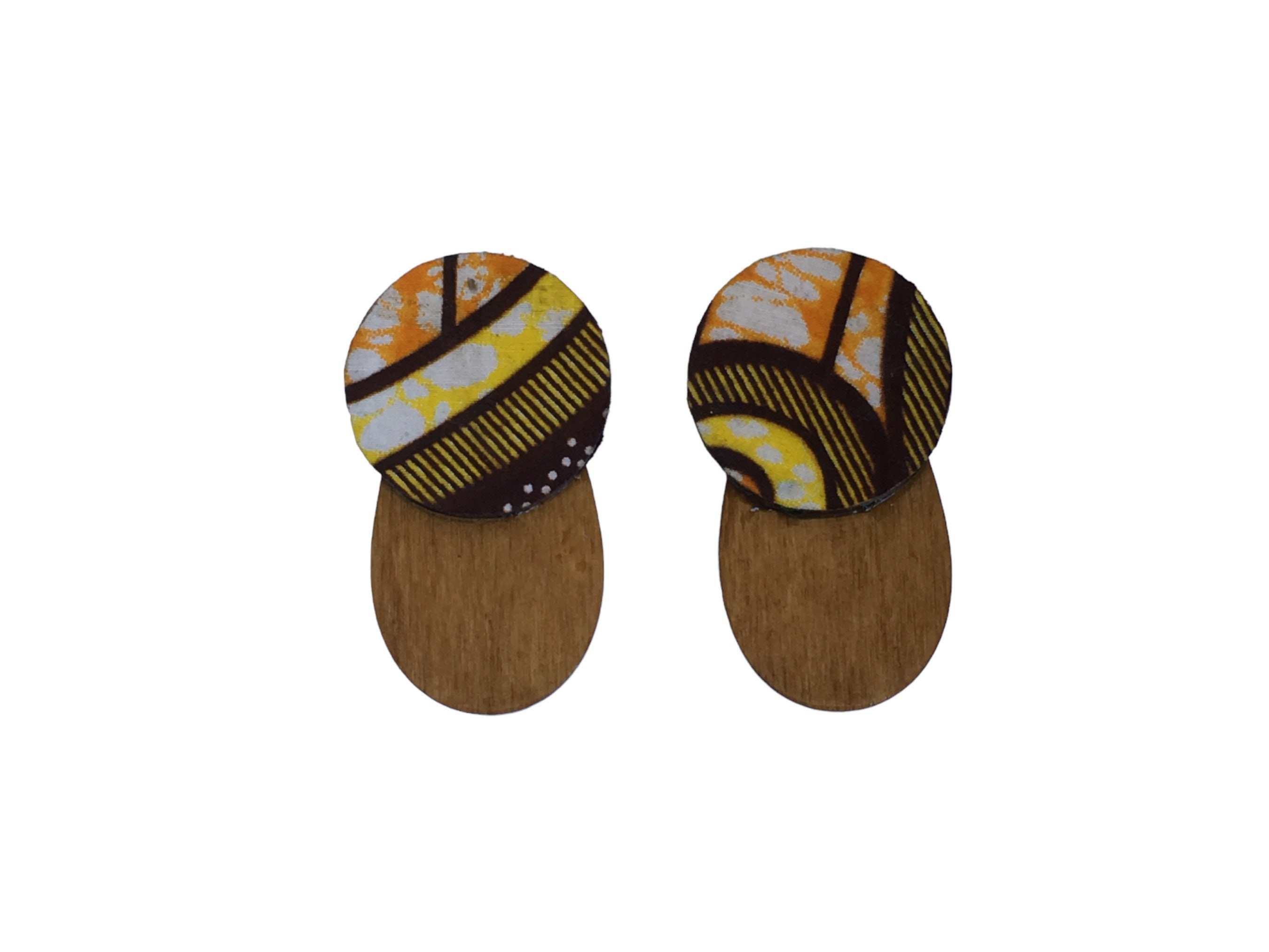 Afrocentric Wood and fabric Earrings Hoop Earrings, Hoop Earrings, Dangle Earrings, Ethnic Earrings,
