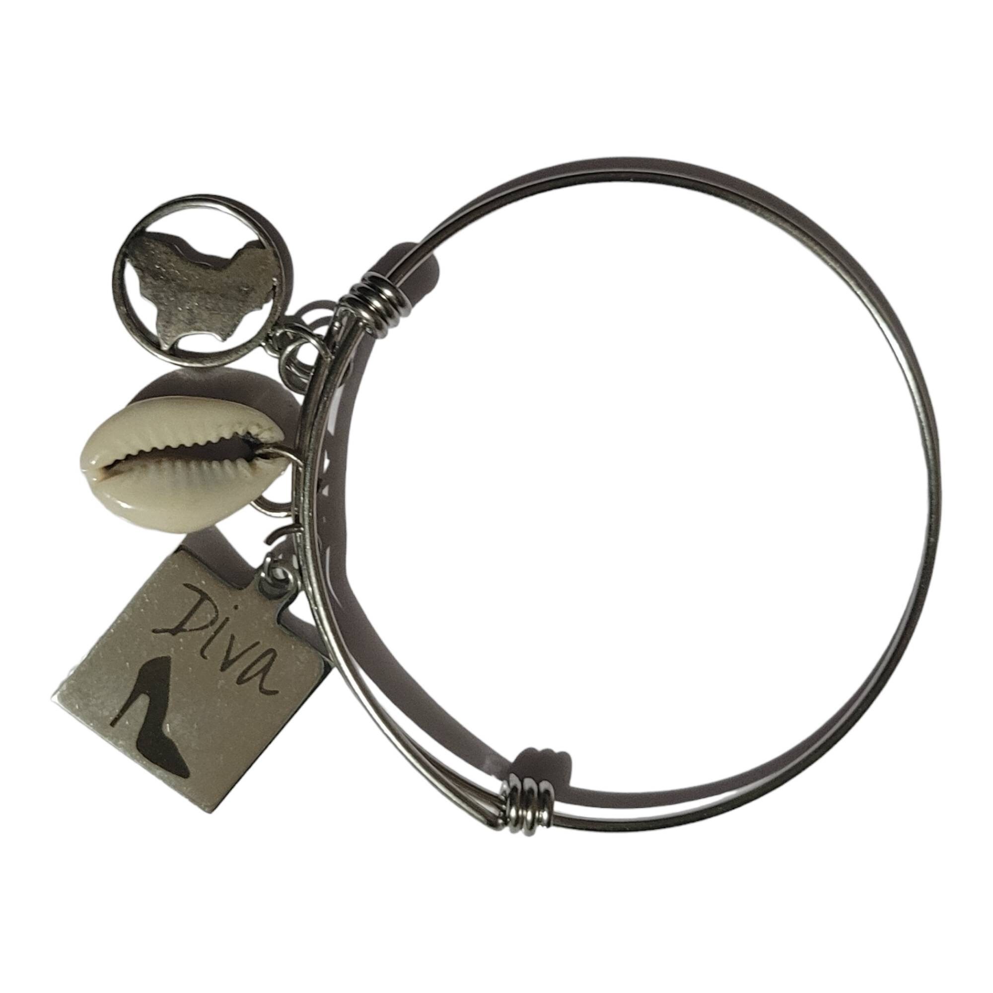 African Charm Bracelet,Diva charm