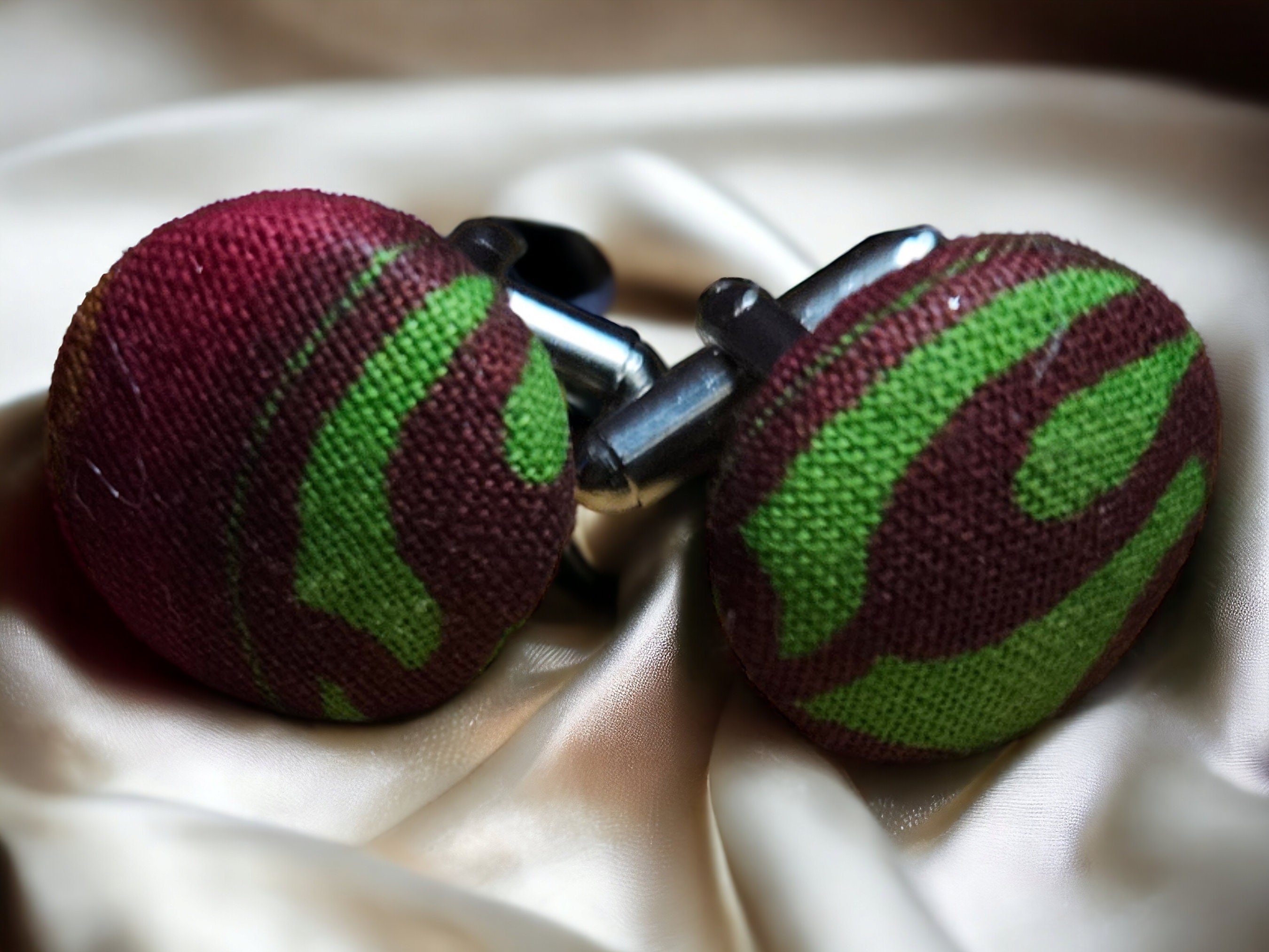 African Fabric Cufflinks,Father,Wedding,Groomsmen Cufflinks, Wedding Cufflinks