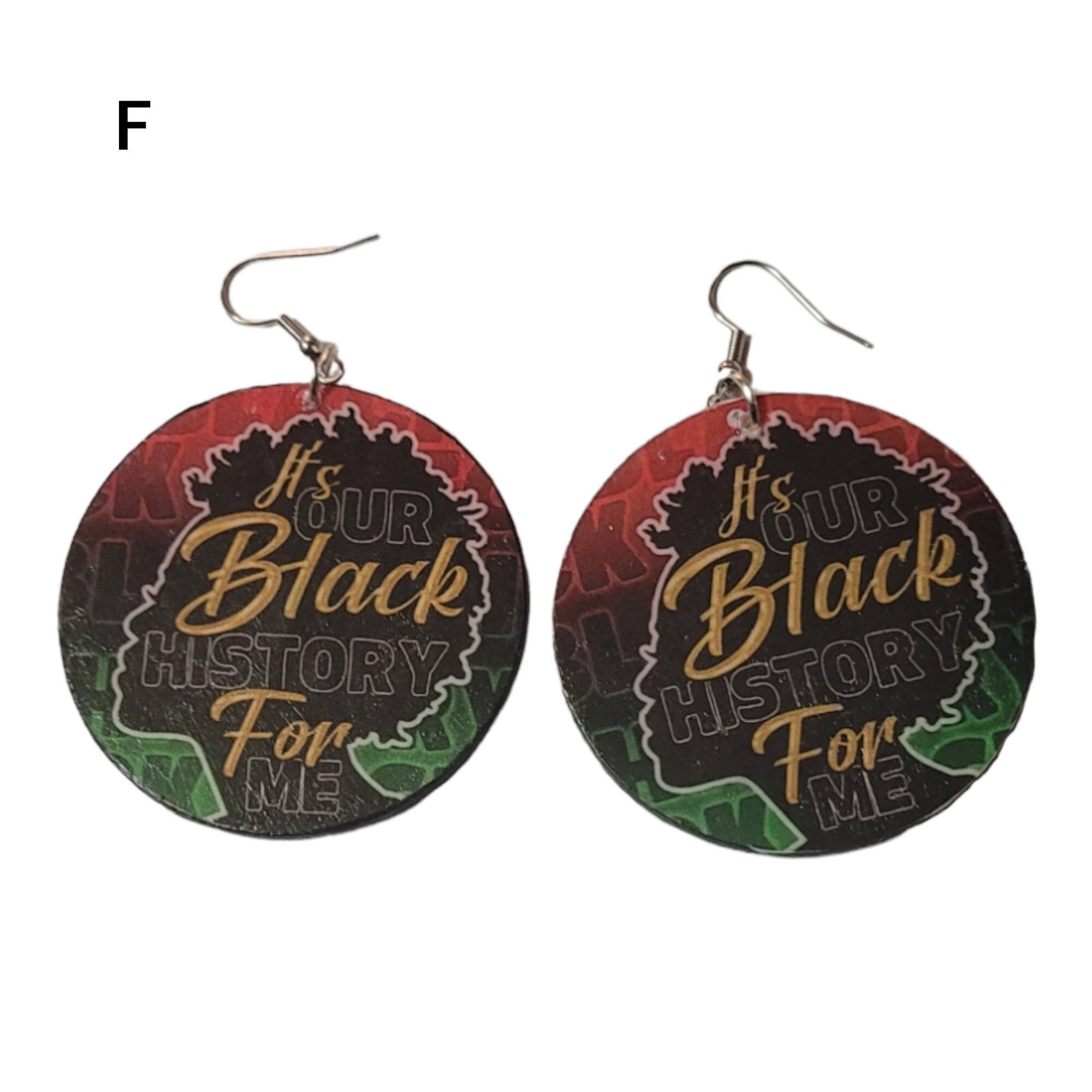 Afrocentric Statement Earrings,Design on both sides Earrings,Paper and Wood,handmade view 5