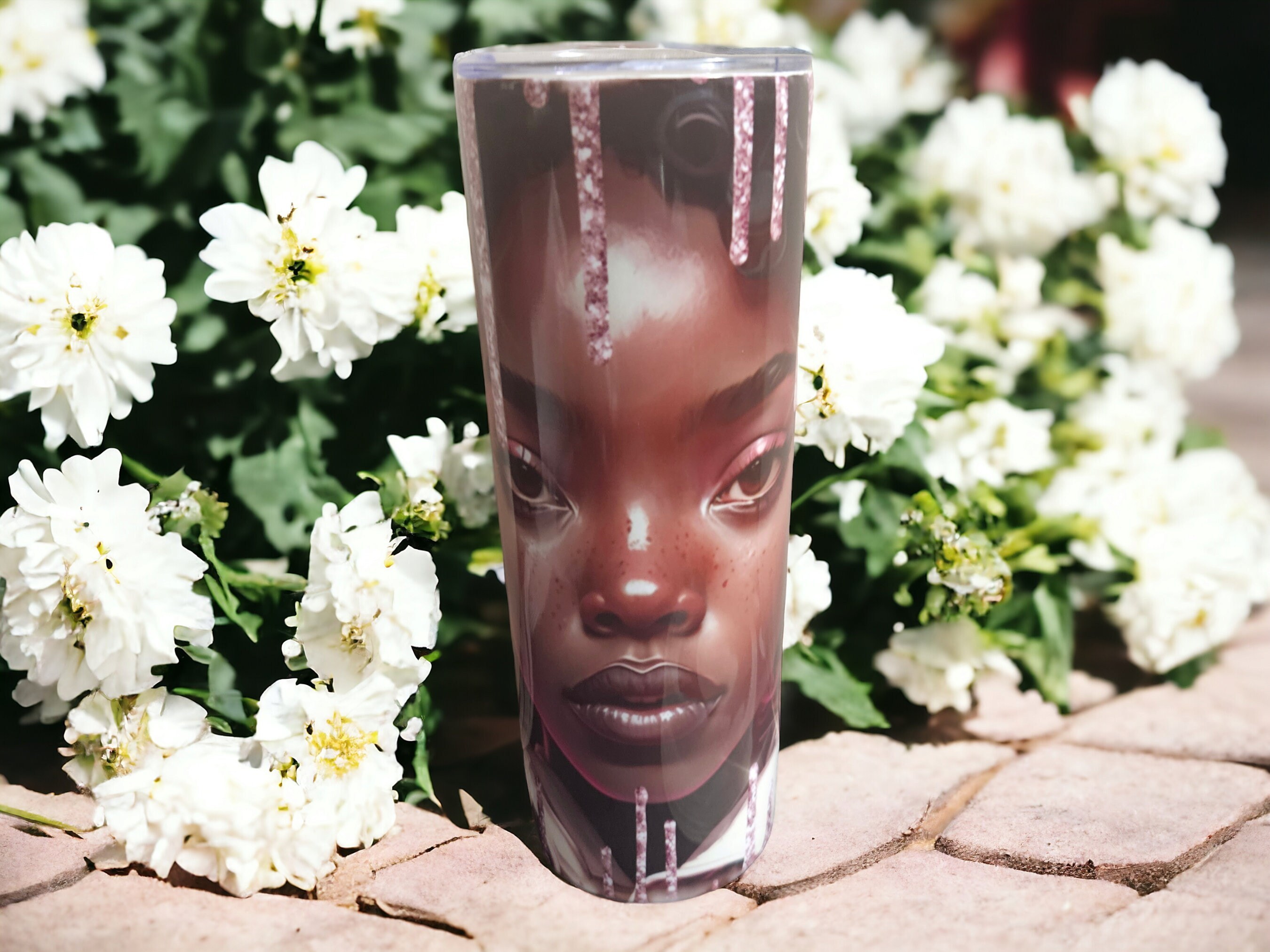 Chain Purse Afrocentric Woman 20 oz tumbler view 2