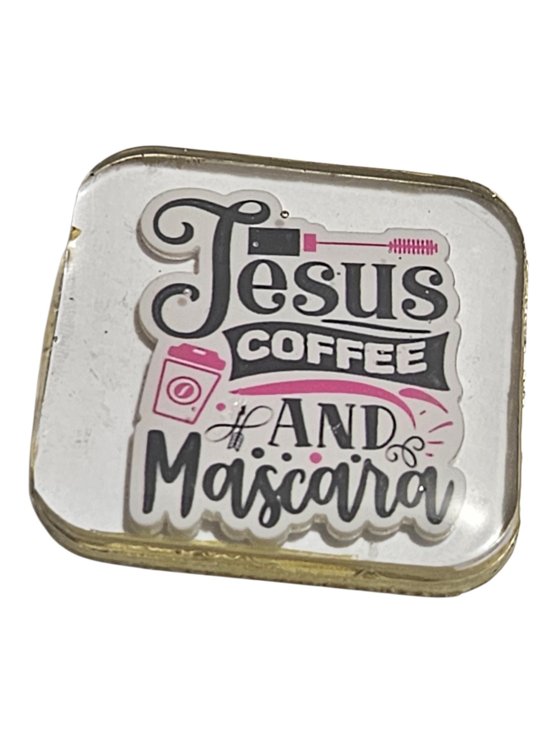 Jesus Coffee Mascara Resin Lapel pin