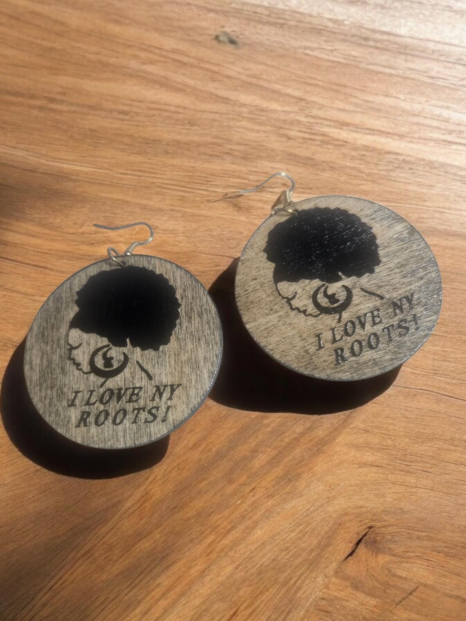 I love my Roots Wood Earring Wood Queen Hoop Earrings, Hoop Earrings, Dangle Earrings, Ethnic Earring