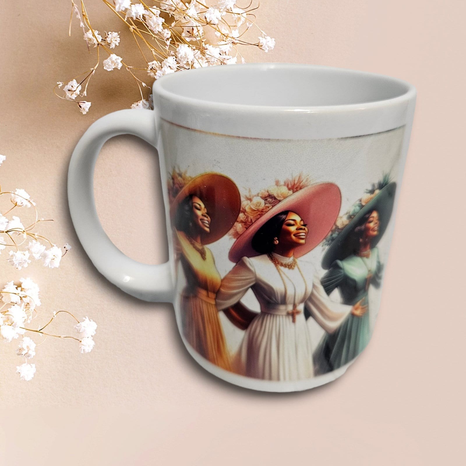 Sip in Style: 3D Afrocentric Elegance Mug - Elevate Your Coffee Experience!", Afro American Coffee Mug,Black Woman Free matching coaster