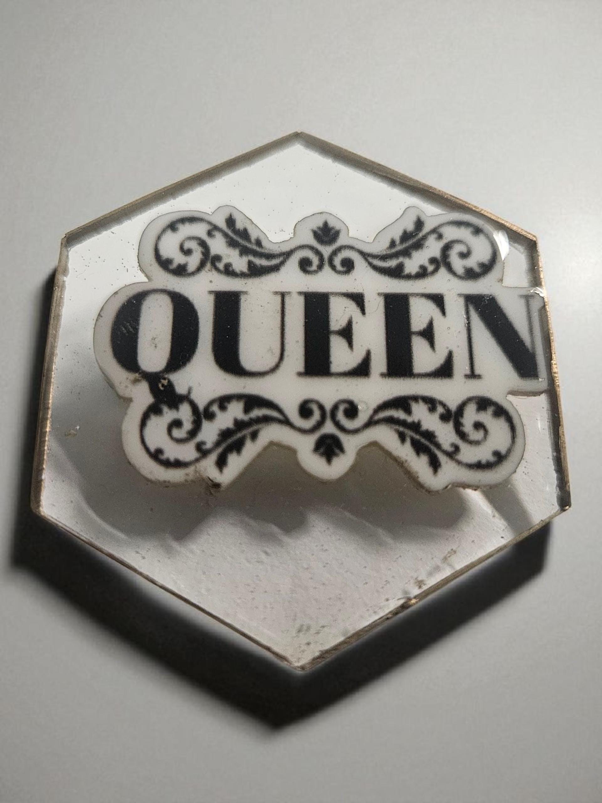 Queen Afrocentric Resin Lapel Pin