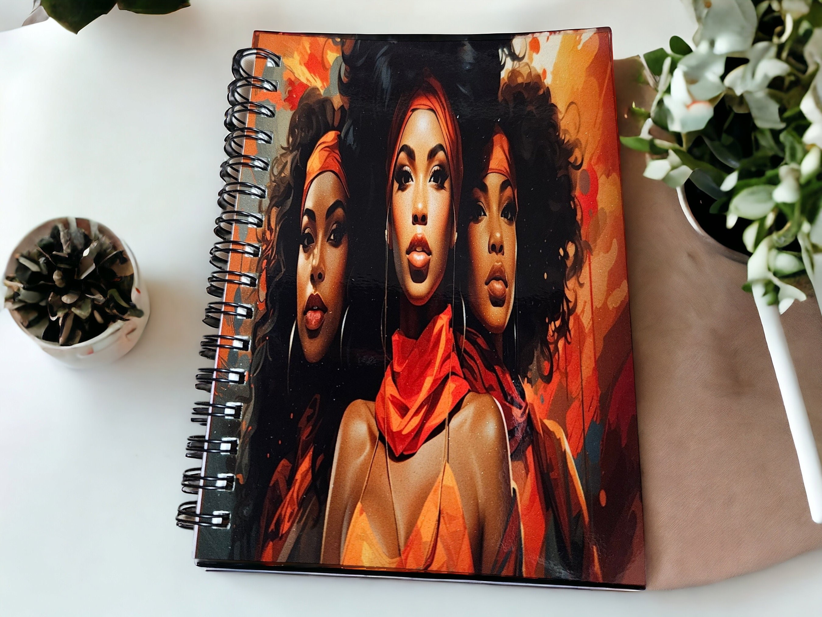 Afrocentric Handmade A6 Pocket Notebook,Black Girl Magic