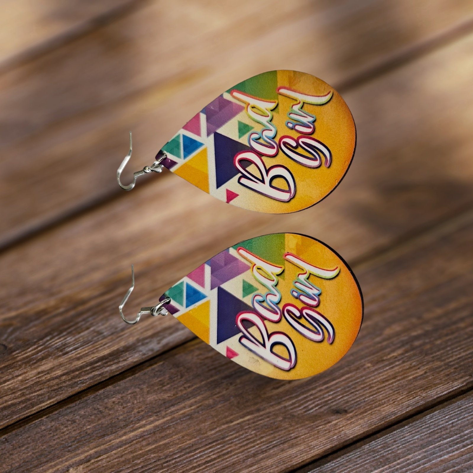 Bad Girl Afrocentric Dangle Earrings, Black Girl Magic