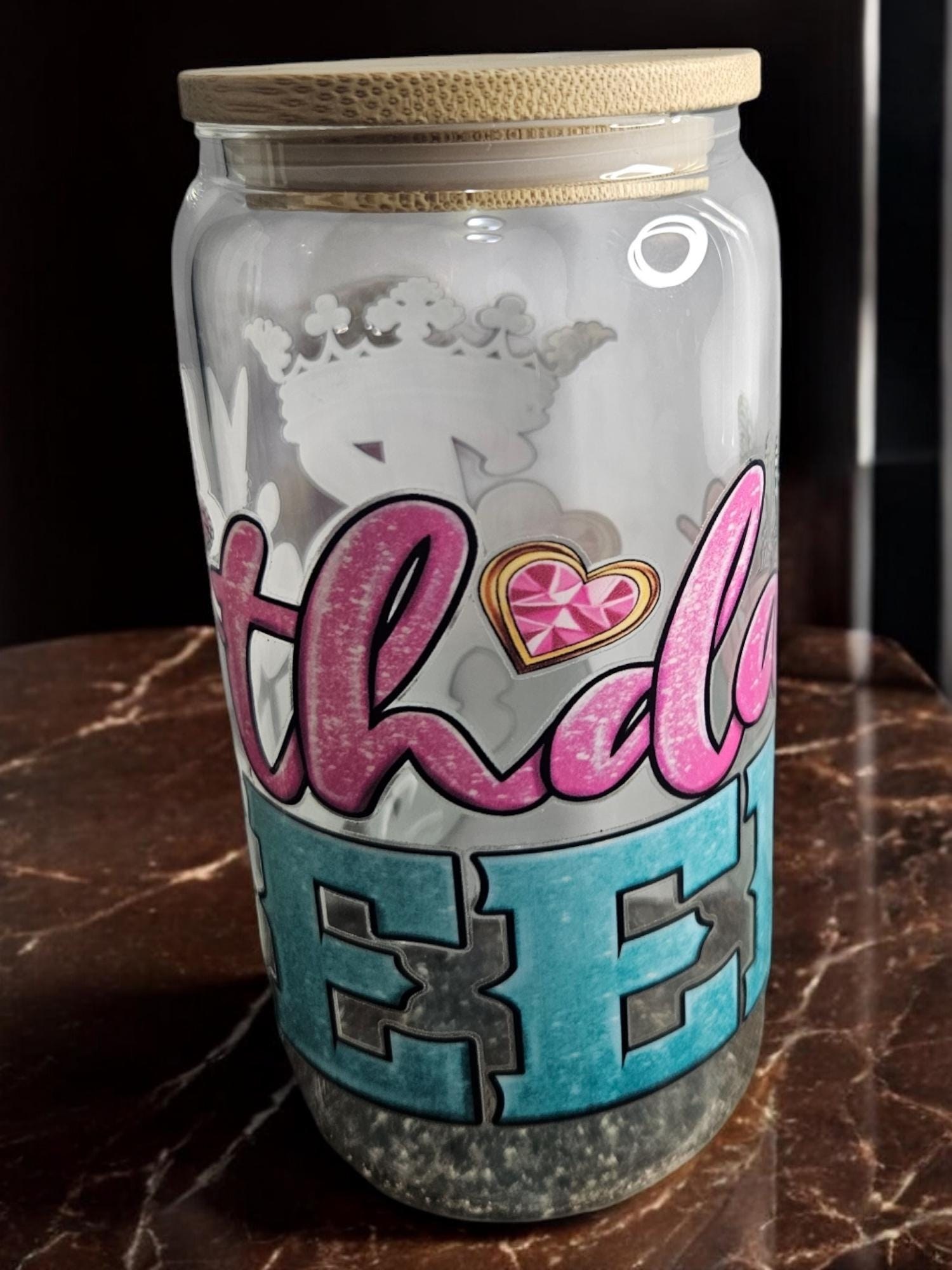 Birthday Queen BeerCan,Glass,Ice Coffee Glass,Housewarming Gift, Afrocentric, Afro view 5