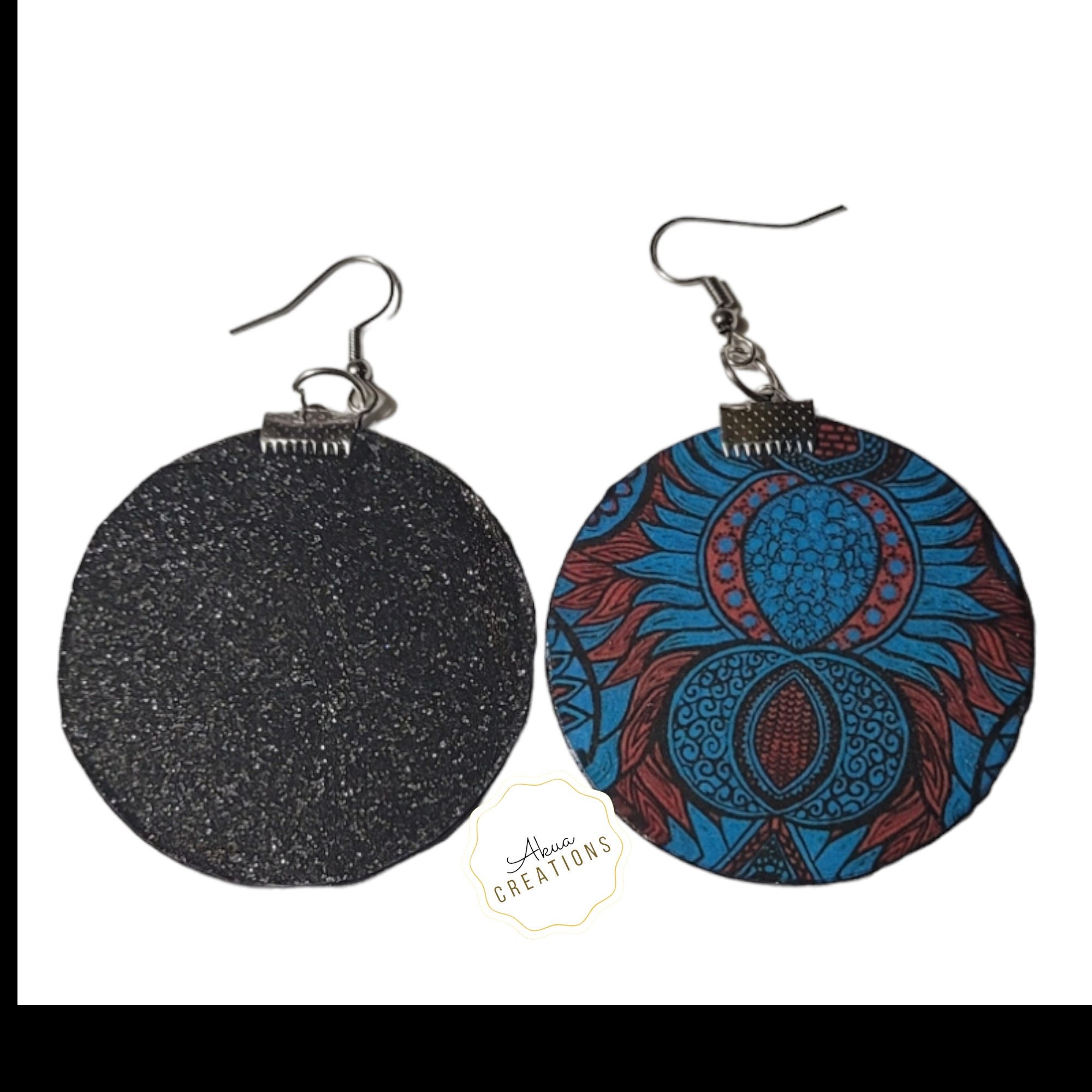 Afrocentric Statement Earrings, Earrings,Paper and Wood view 2