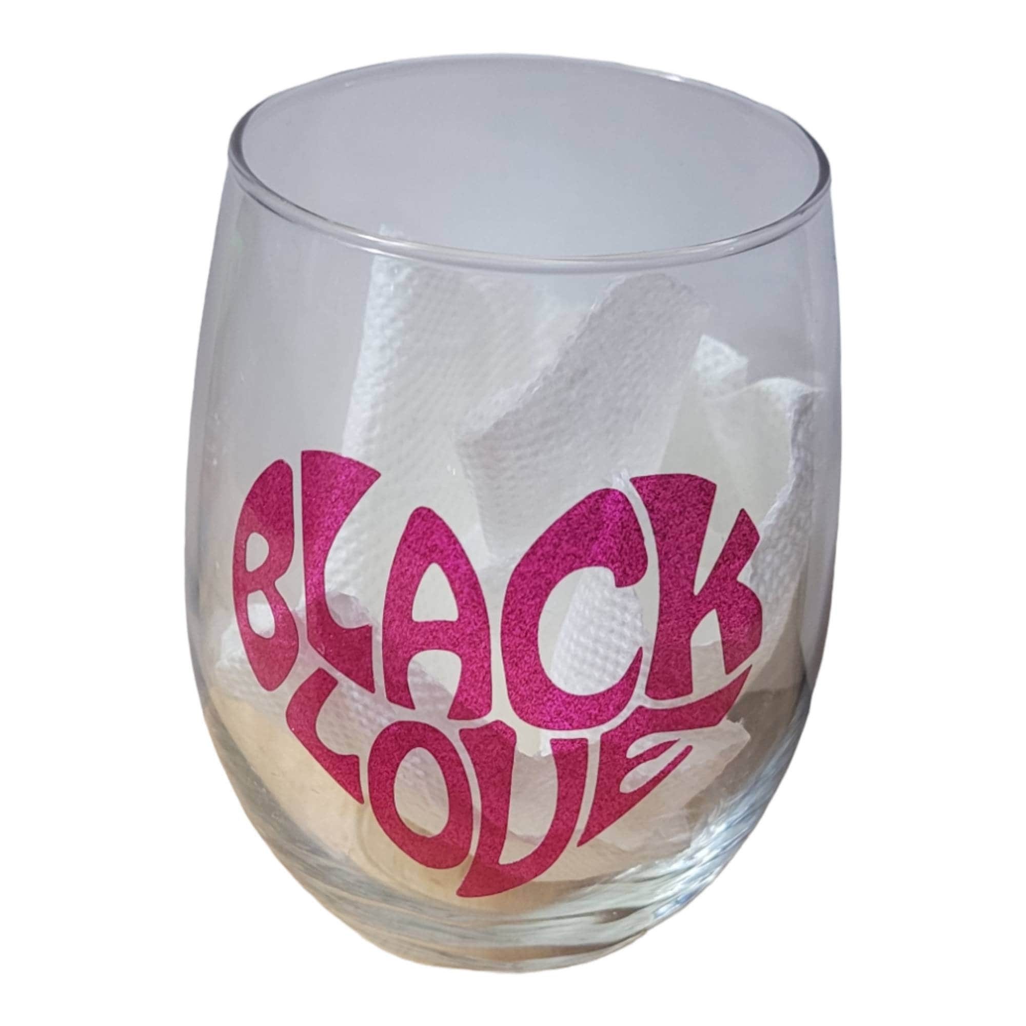 Black love couple glasses, Gift set view 2