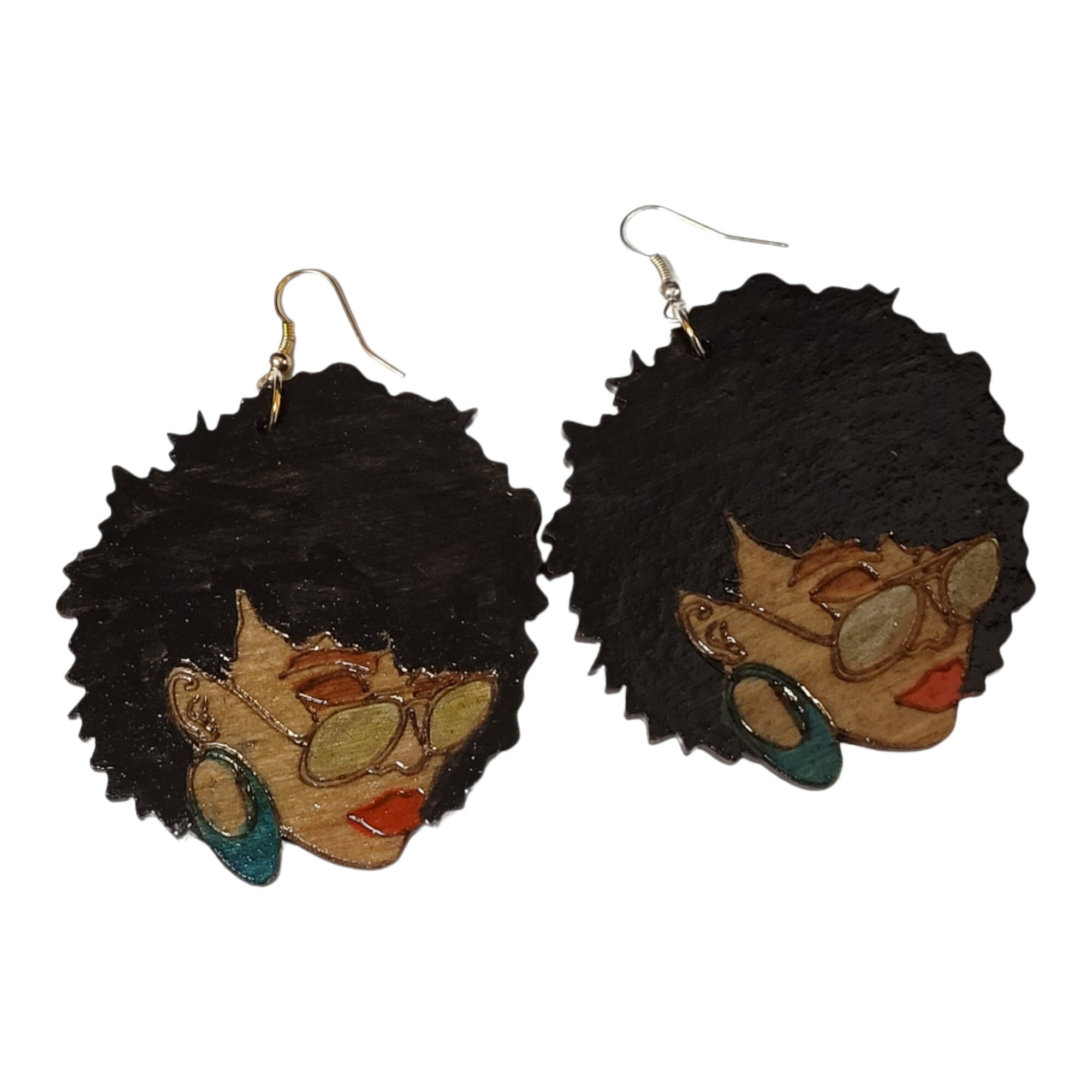 Low Key Sis Wood Earrings,Afrocentric Woman