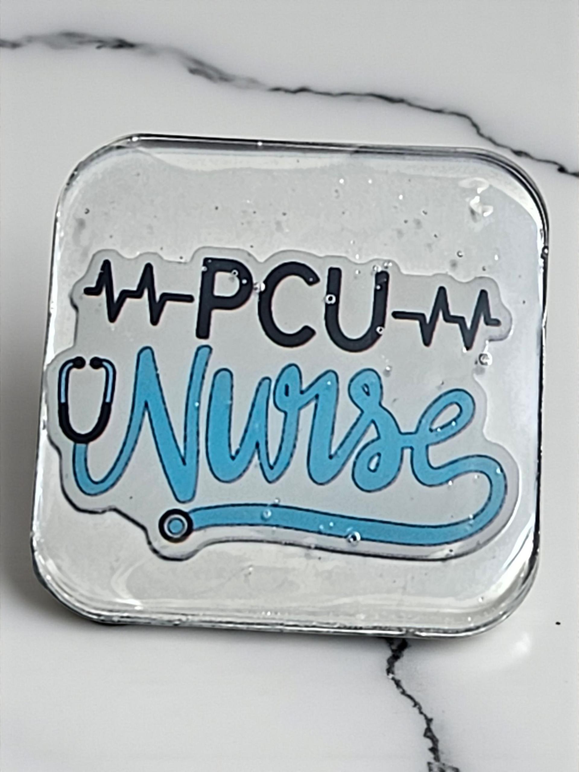 PCU Nurse Afrocentric Resin Lapel Pin view 2