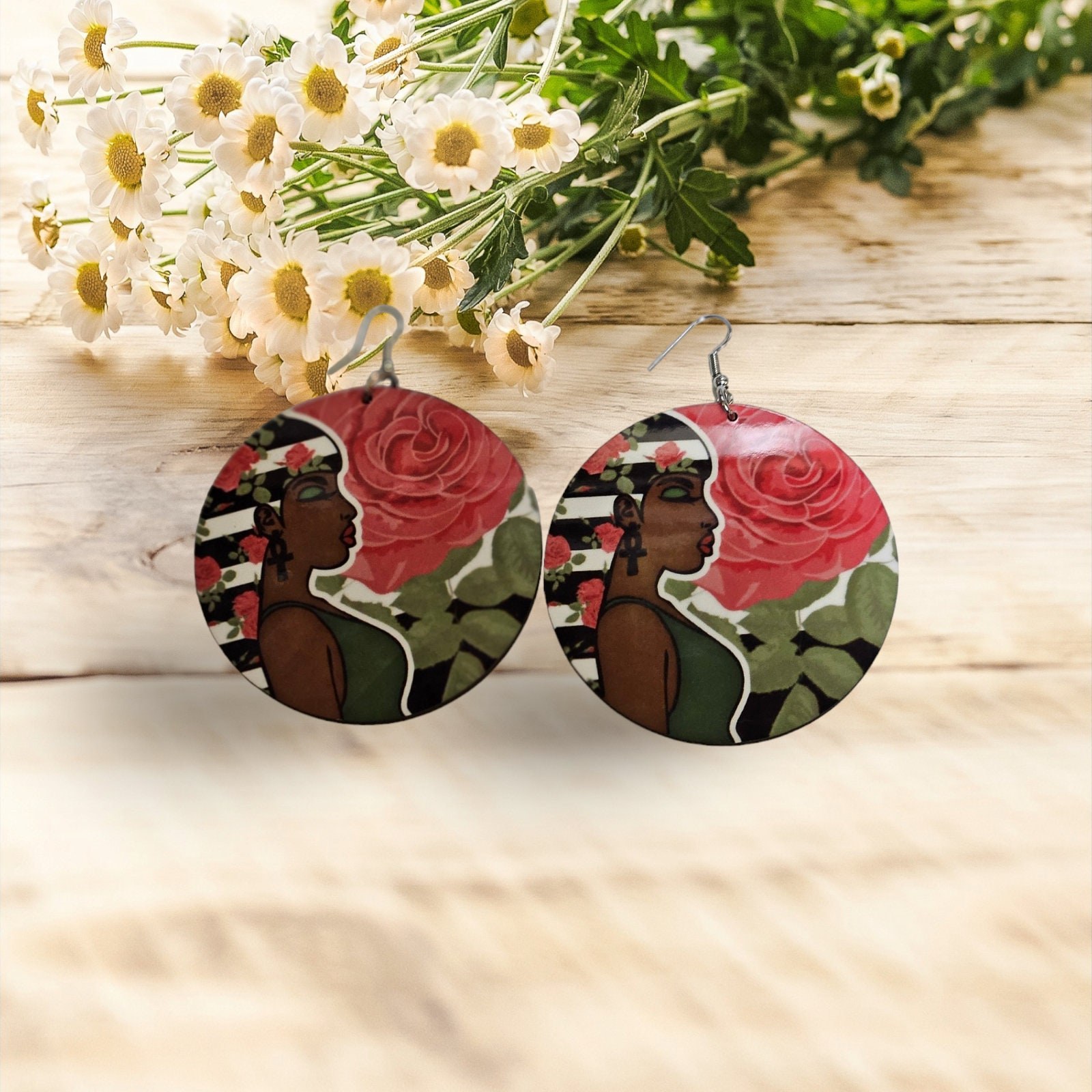 Afrocentric Statement Earrings,Oversize Earrings,Egyptian,