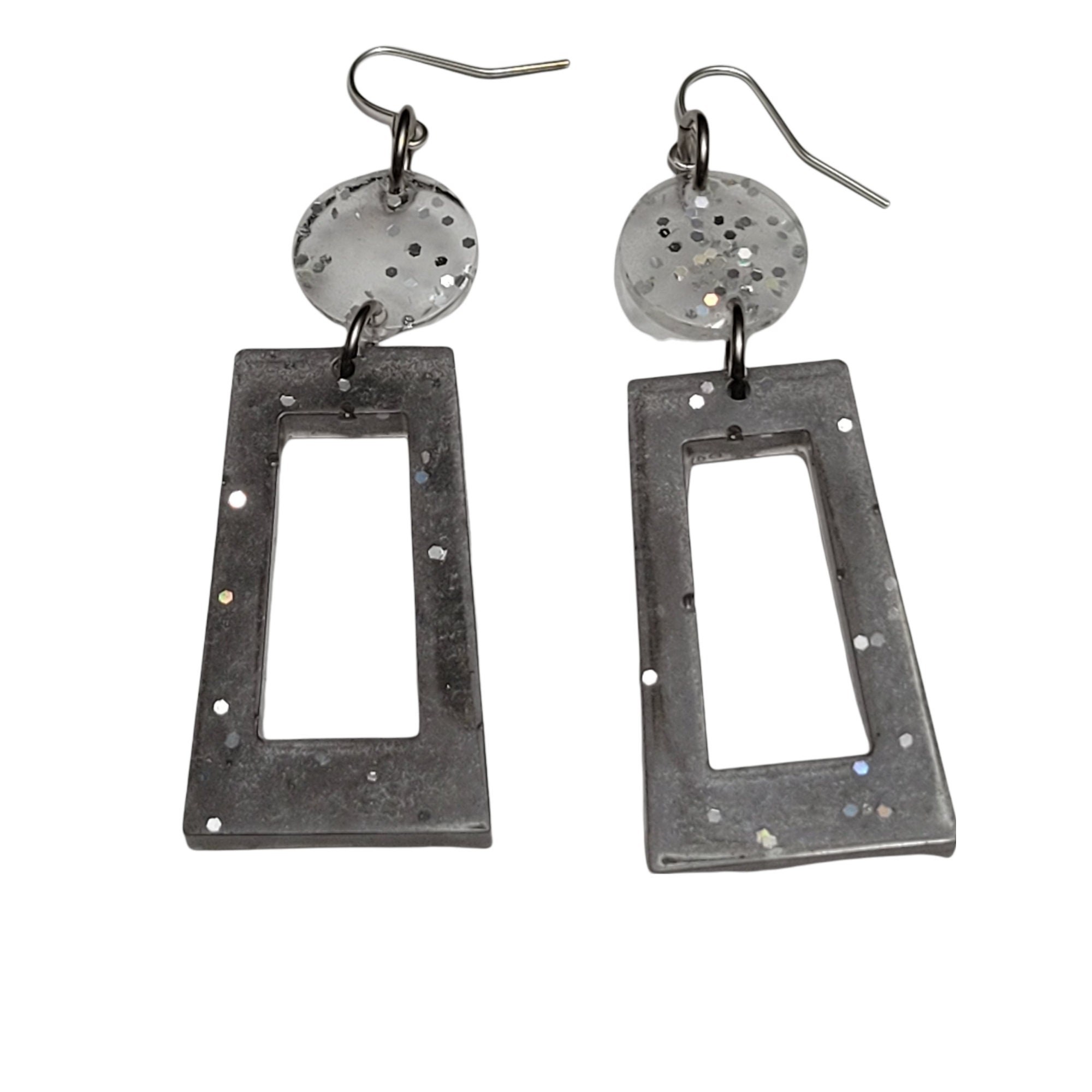 RESIN EARRINGS - LIGHTWEIGHT Earrings - Epoxy Dangle Earrings view 2