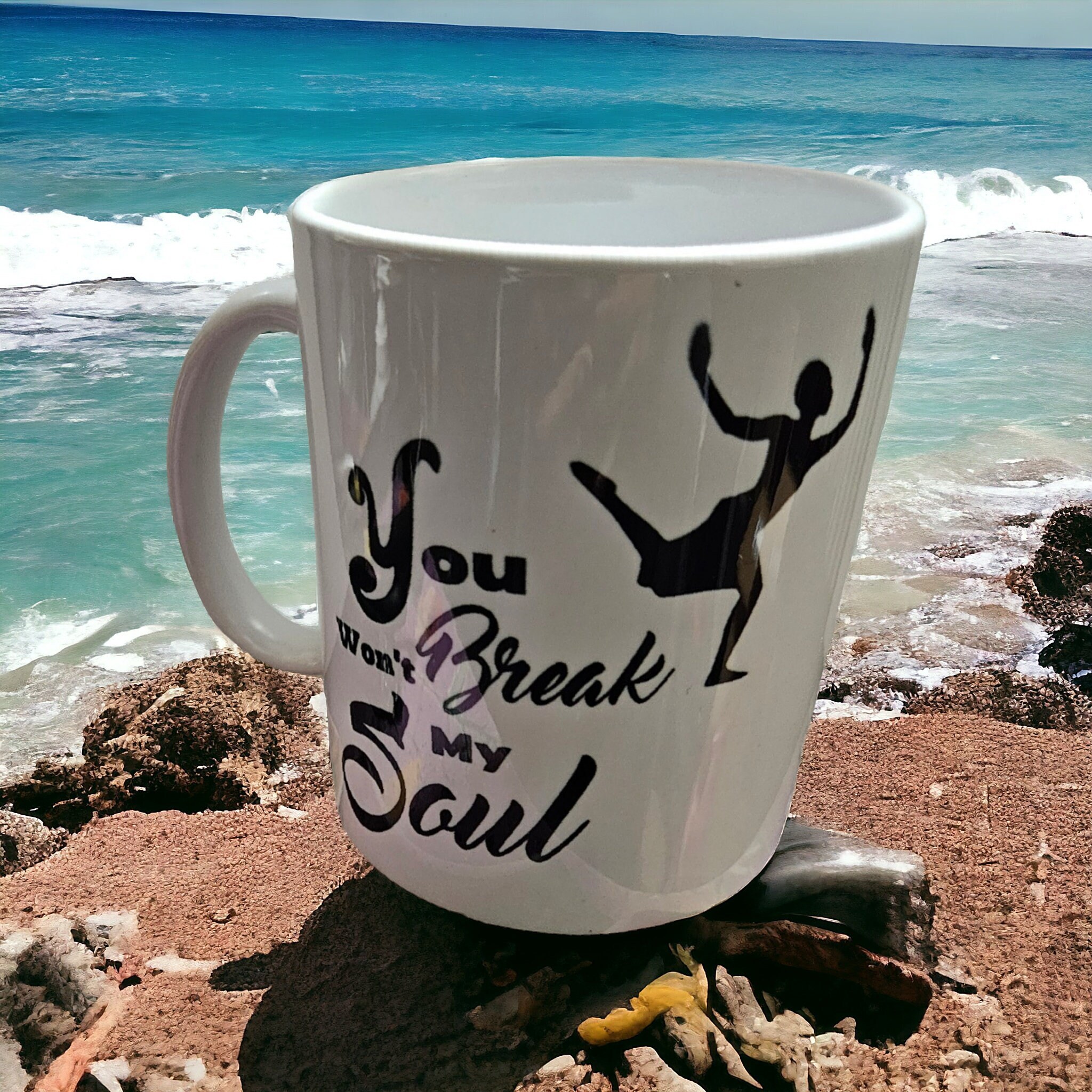 You wont Break my soul Coffee Mug Melanin Queen,Afrocentric Coffee Mug, Afro American Coffee Mug,Black Woman Boss view 2